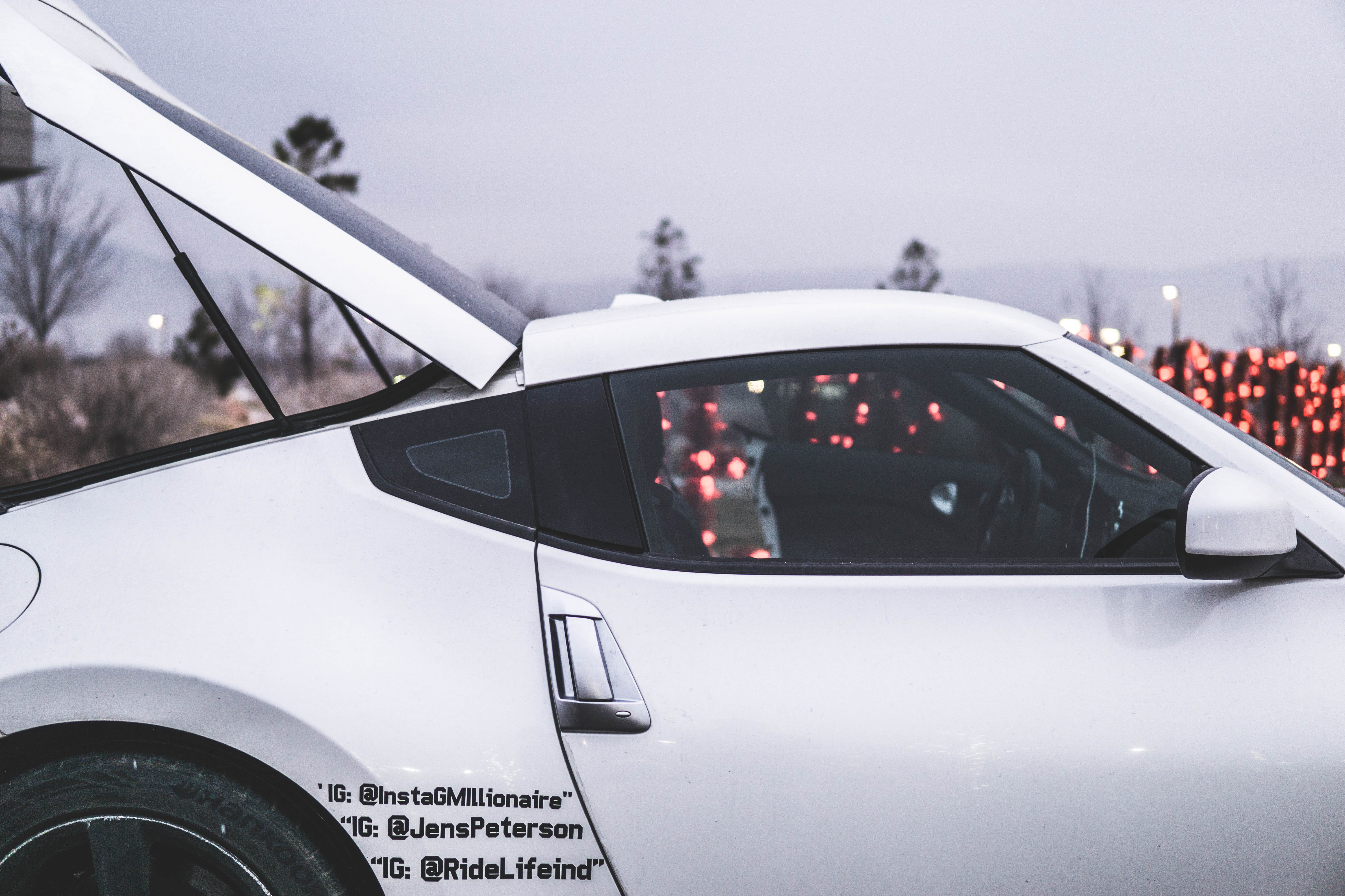 close-up, 5K, nature, money, land vehicle, car, 370z, race, win, reflection, glass - material, winter, racecar, motor vehicle, instagmillionaire, jenspeterson, HD Wallpaper