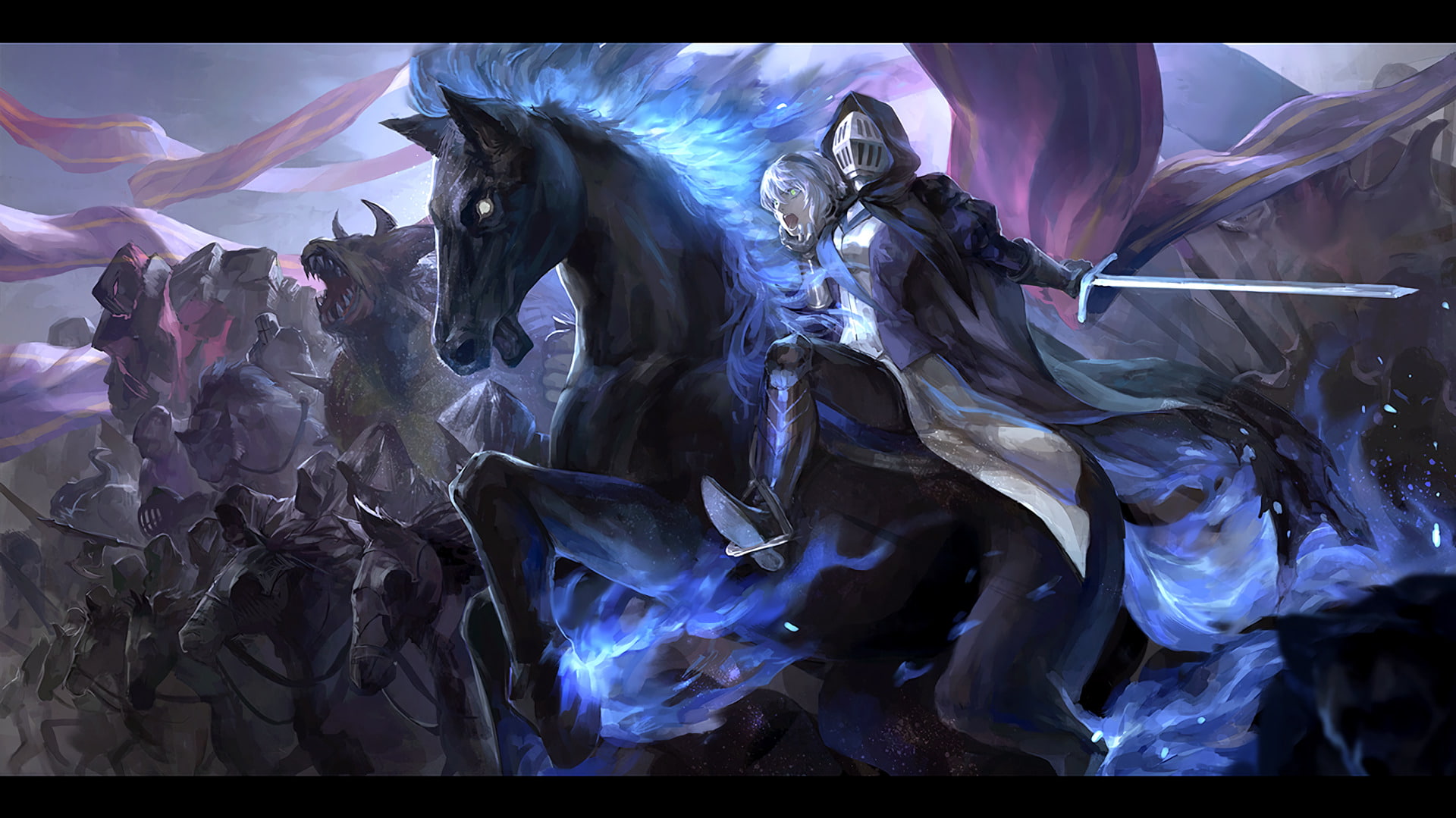 Monster Girl Encyclopedia, 1080P, Anime, Dark, Horse, HD Wallpaper