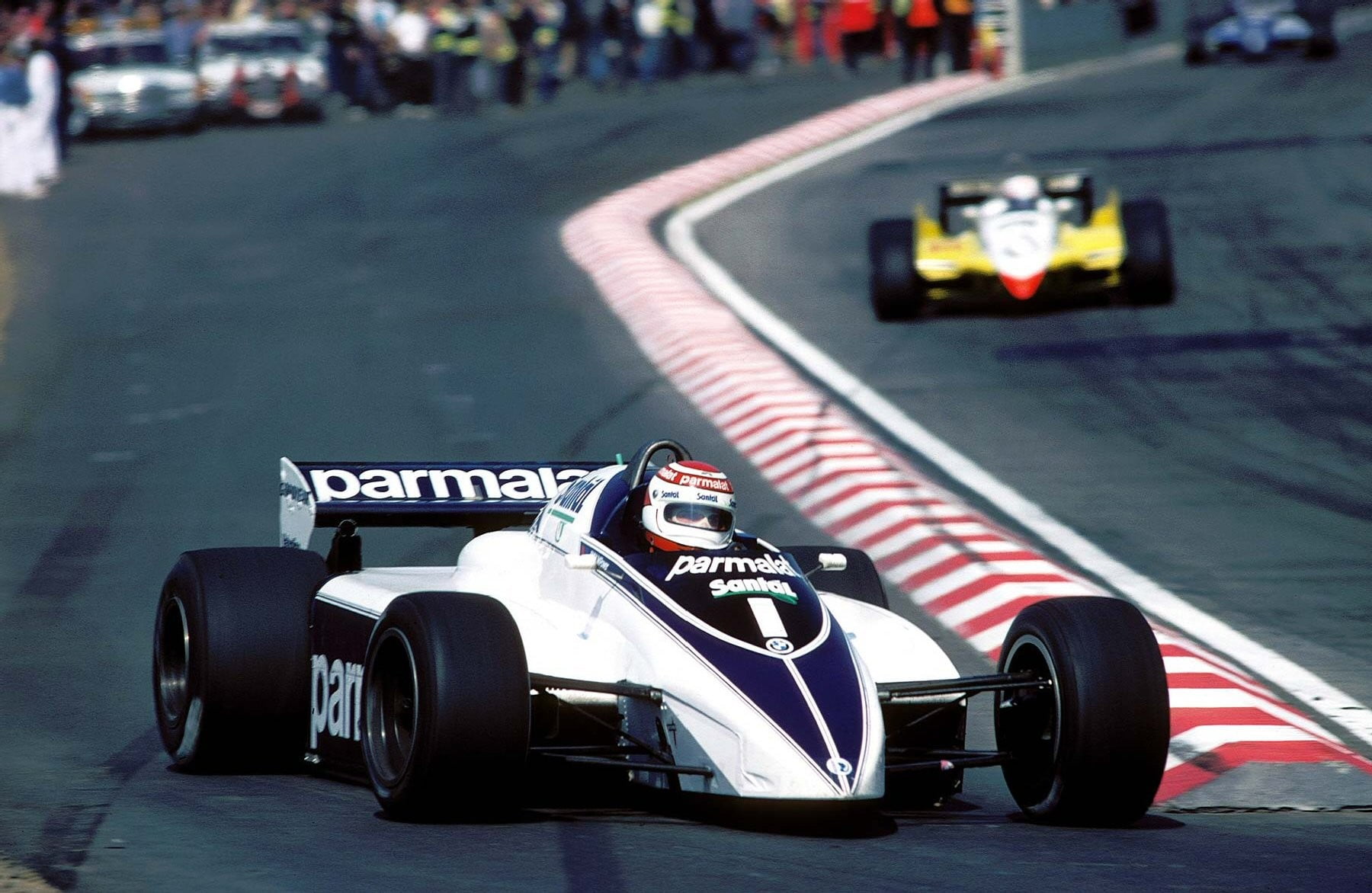 white, racecar, helicopter, race cars, rc, sign, Nelson Piquet, car, road, transportation, auto racing, 720P, Formula 1, mode of transportation, competition, HD Wallpaper