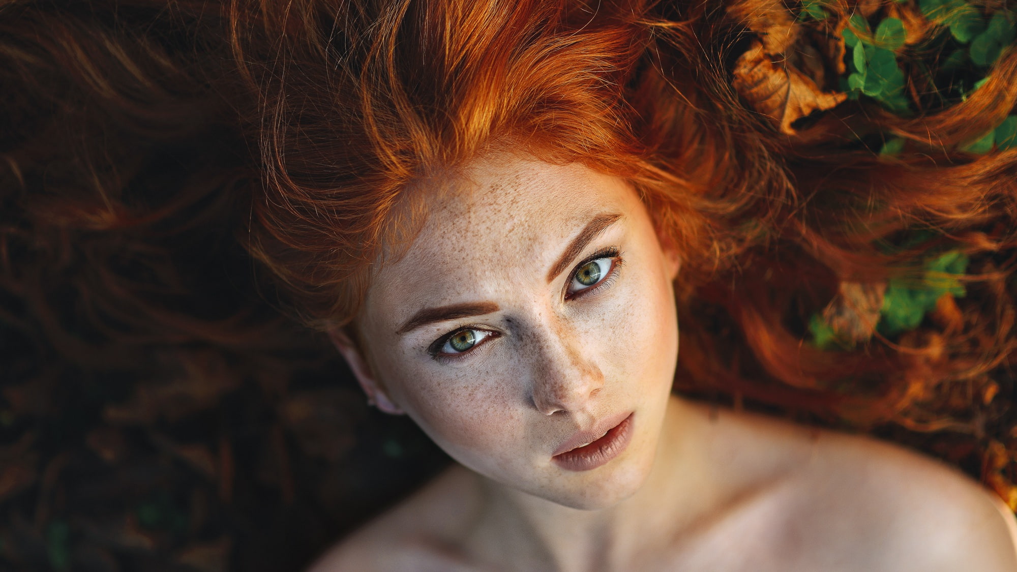 freckle, front view, human hair, redhead, face, beautiful woman, adult, young adult, one person, beauty, beautiful people, young women, hairstyle, body part, HD Wallpaper