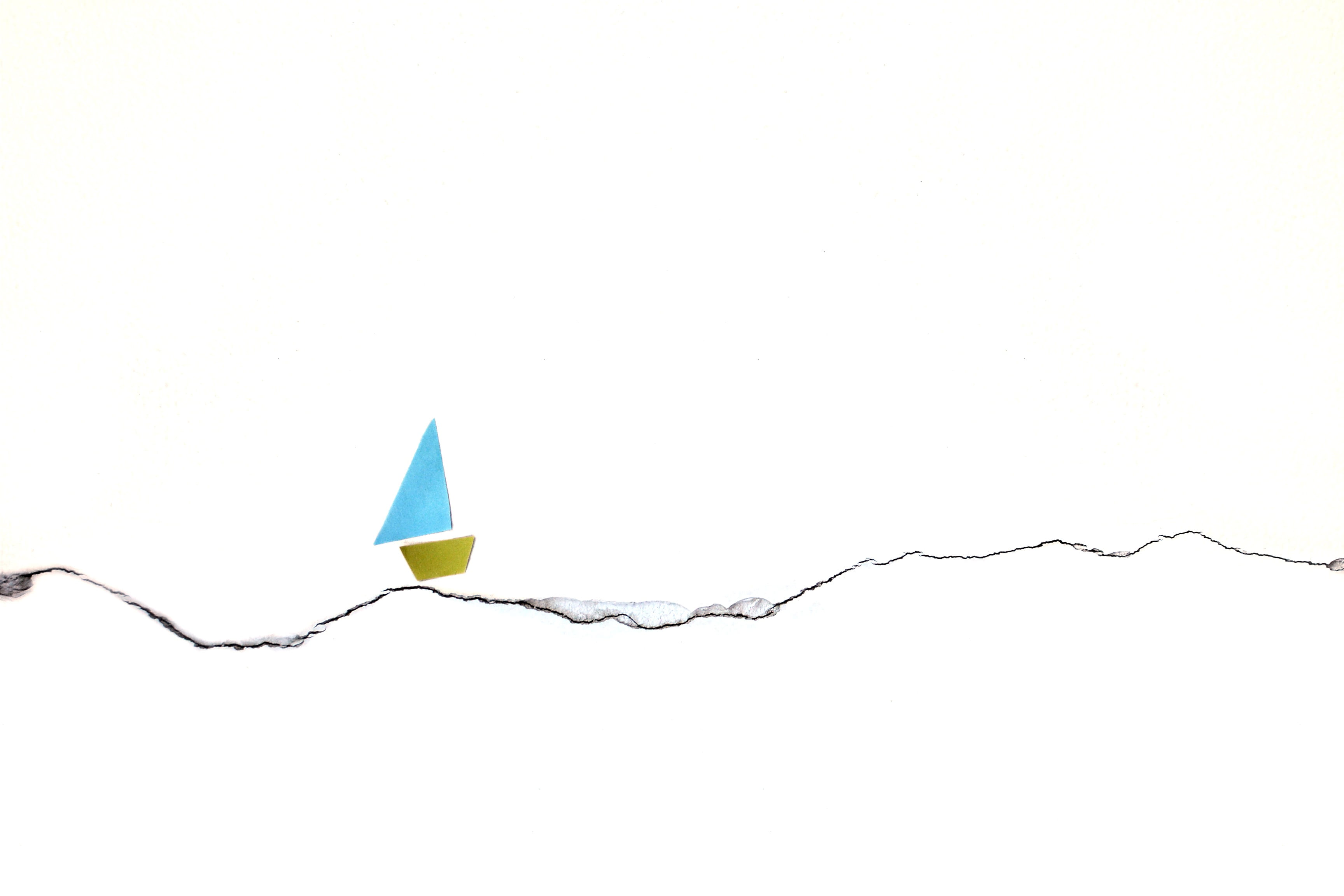 crack, journey, design, creativity, close-up, boat, barbed wire, wire, ship, multi colored, simple, transport, shape, art, copy space, 2K, no people, yacht, HD Wallpaper