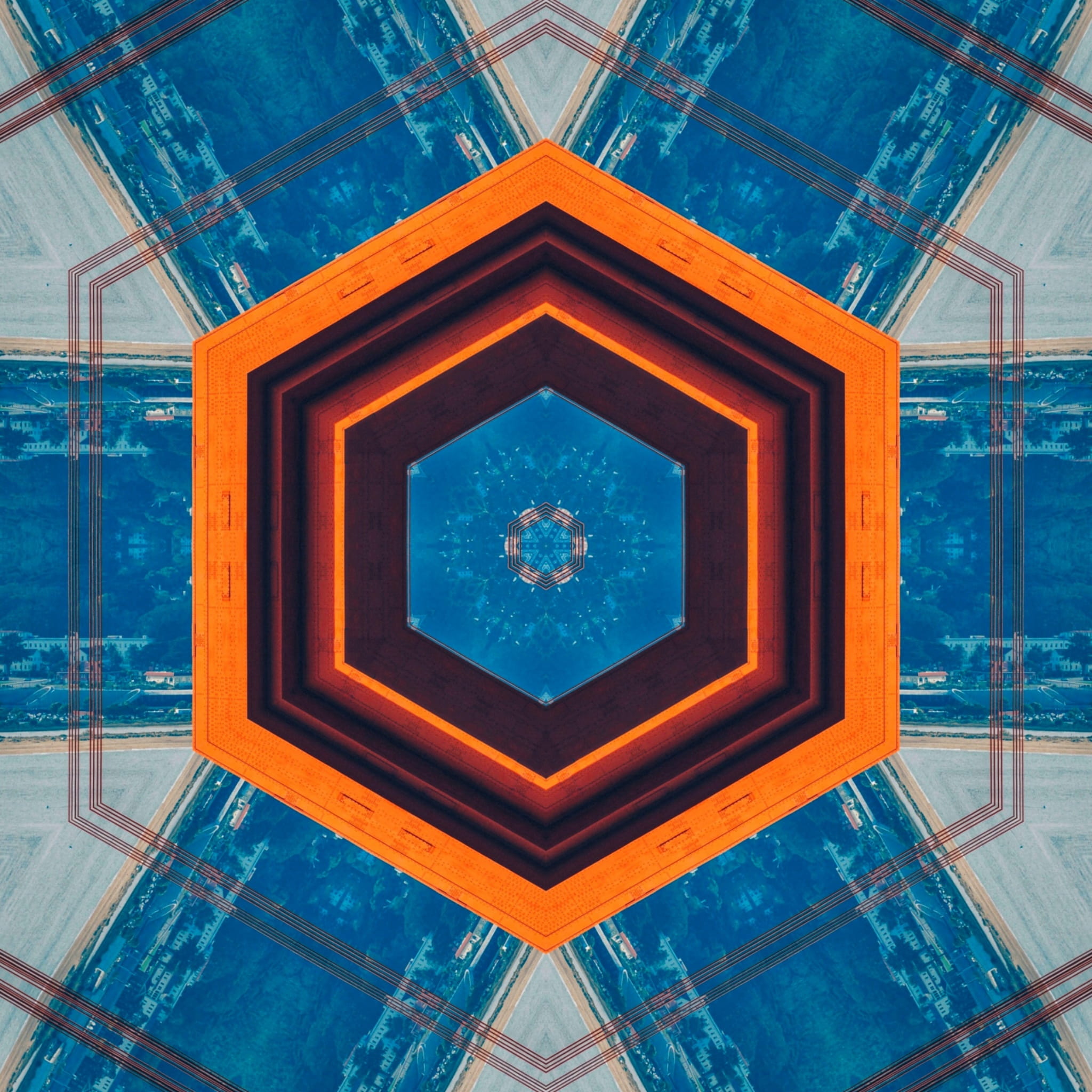 backgrounds, creativity, creative, orange, blue, art, graphic design, canvas, colors, ceiling, wood - material, geometric shape, illustration, window, vibrant colors, Phone HD Wallpaper
