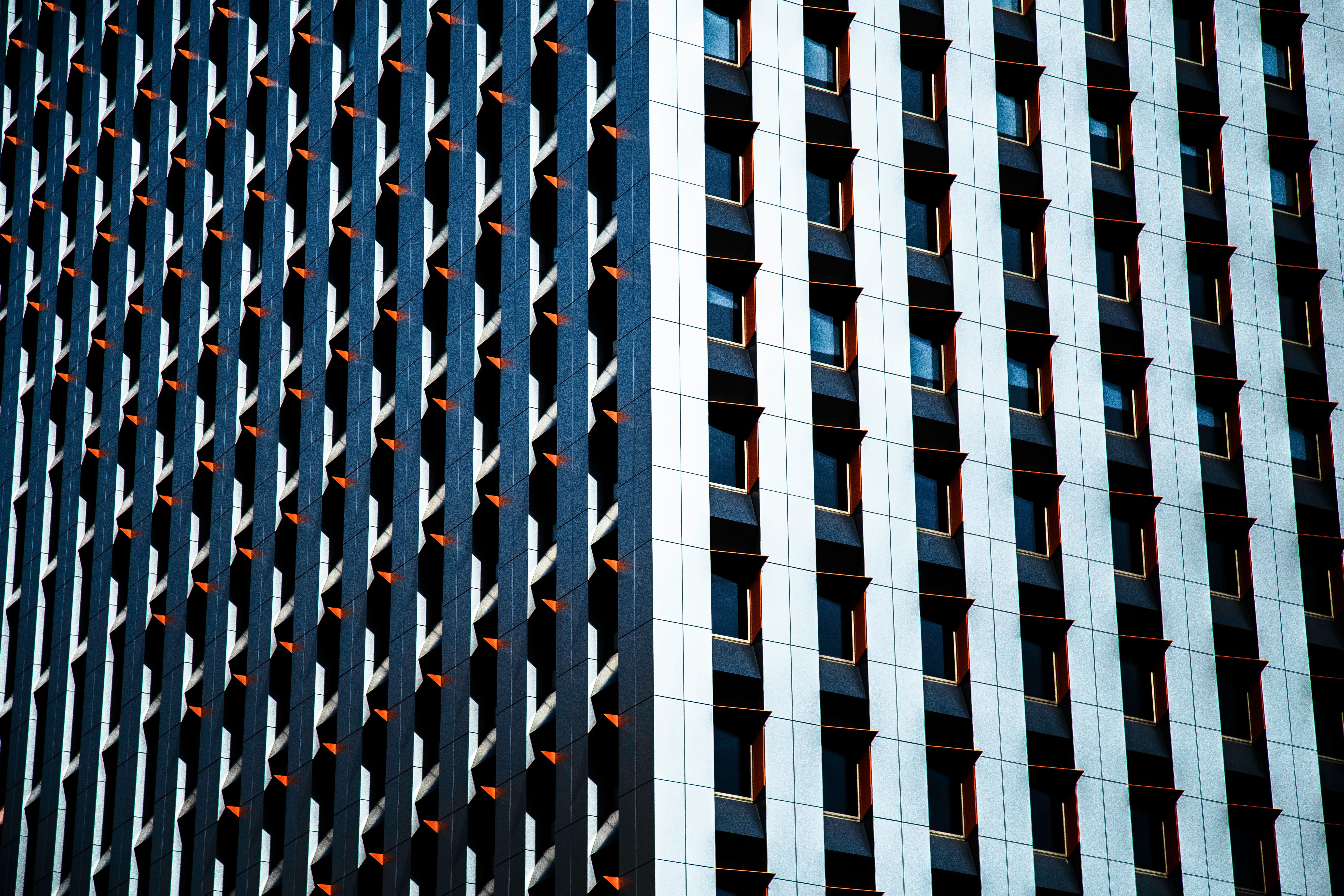 structure, facade, modern, side by side, backgrounds, full frame, large group of objects, architecture And Buildings, city Life, downtown District, 5K, HD Wallpaper