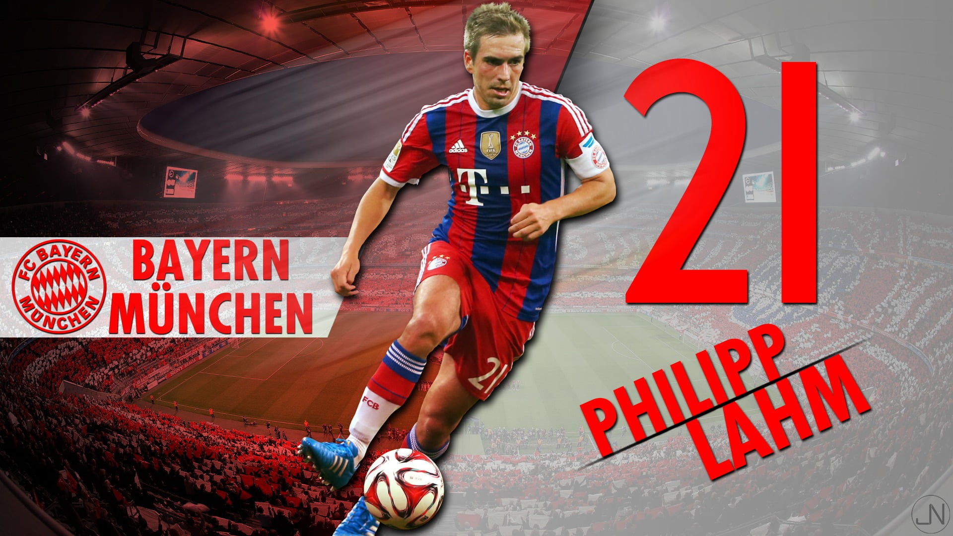 looking at camera, standing, young adult, sign, communication, 1080P, event, red, sport, people, FC Bayern , full length, capital letter, Bayern Munchen, HD Wallpaper