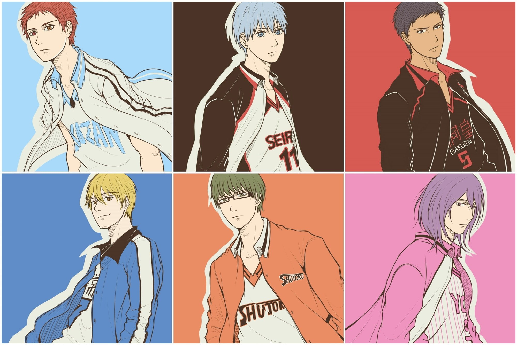 shintarou, kise, seijuurou, 1080P, tetsuya, midorima, kuroko, ryouta, akashi, basuke, HD Wallpaper
