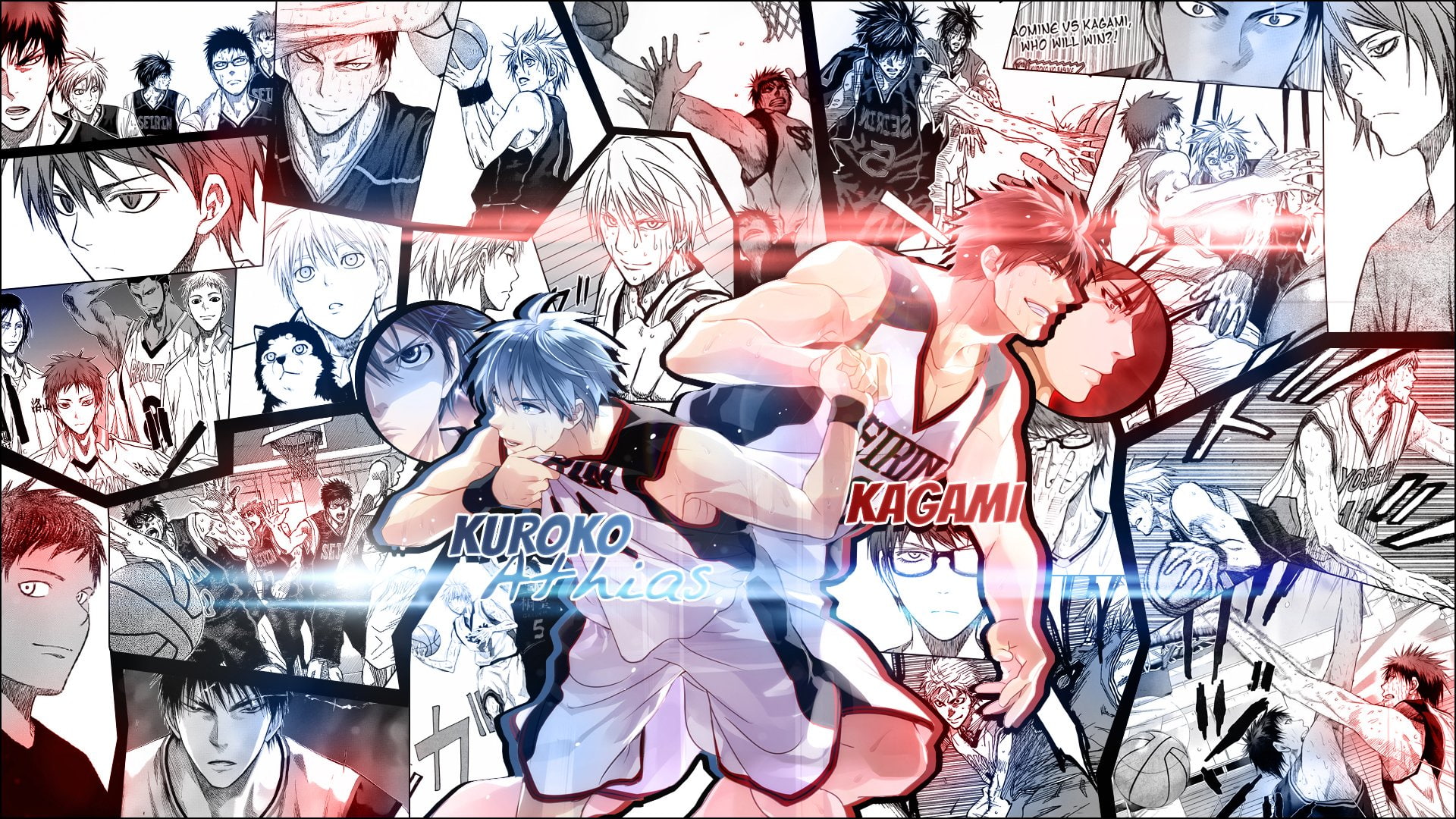 1080P, Anime, Daiki Aomine, Kurokos Basketball, Seijūrō Akashi, Taiga Kagami, Tetsuya Kuroko, HD Wallpaper