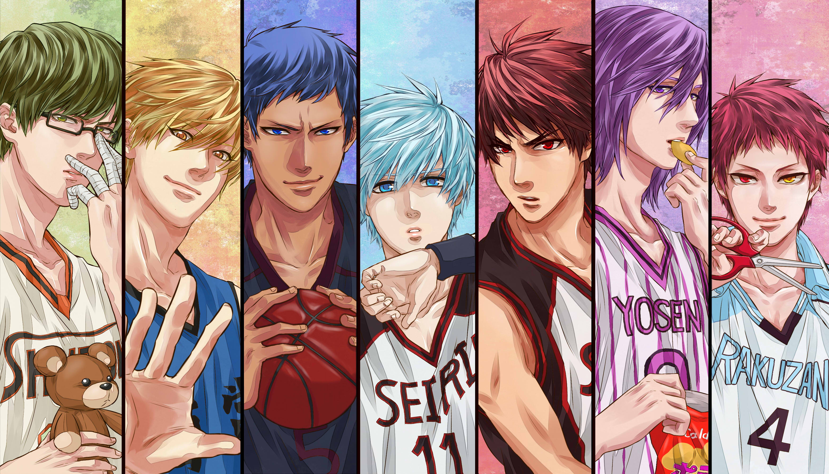 2K, Kurokos Basketball, Loraine Villamena Calano, Daiki Aomine, Seijūrō Akashi, Shintarō Midorima, Ryōta Kise, Anime, Tetsuya Kuroko, Atsushi Murasakibara, HD Wallpaper