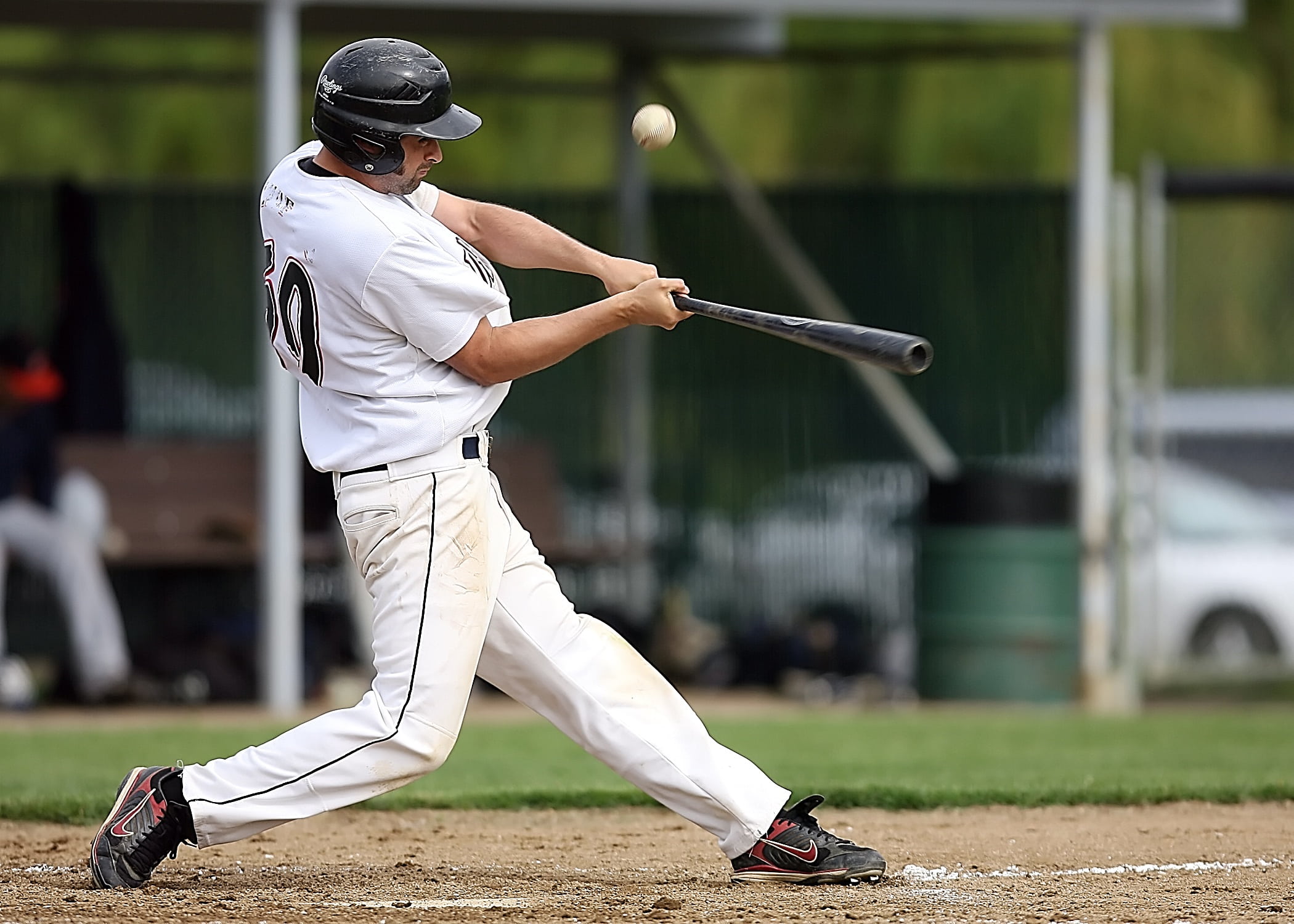 athletic, male, play, playing, skill, standing, summer, field, bat, dirt, canadian, focus on foreground, motion, one person, activity, men, home, sport, HD Wallpaper
