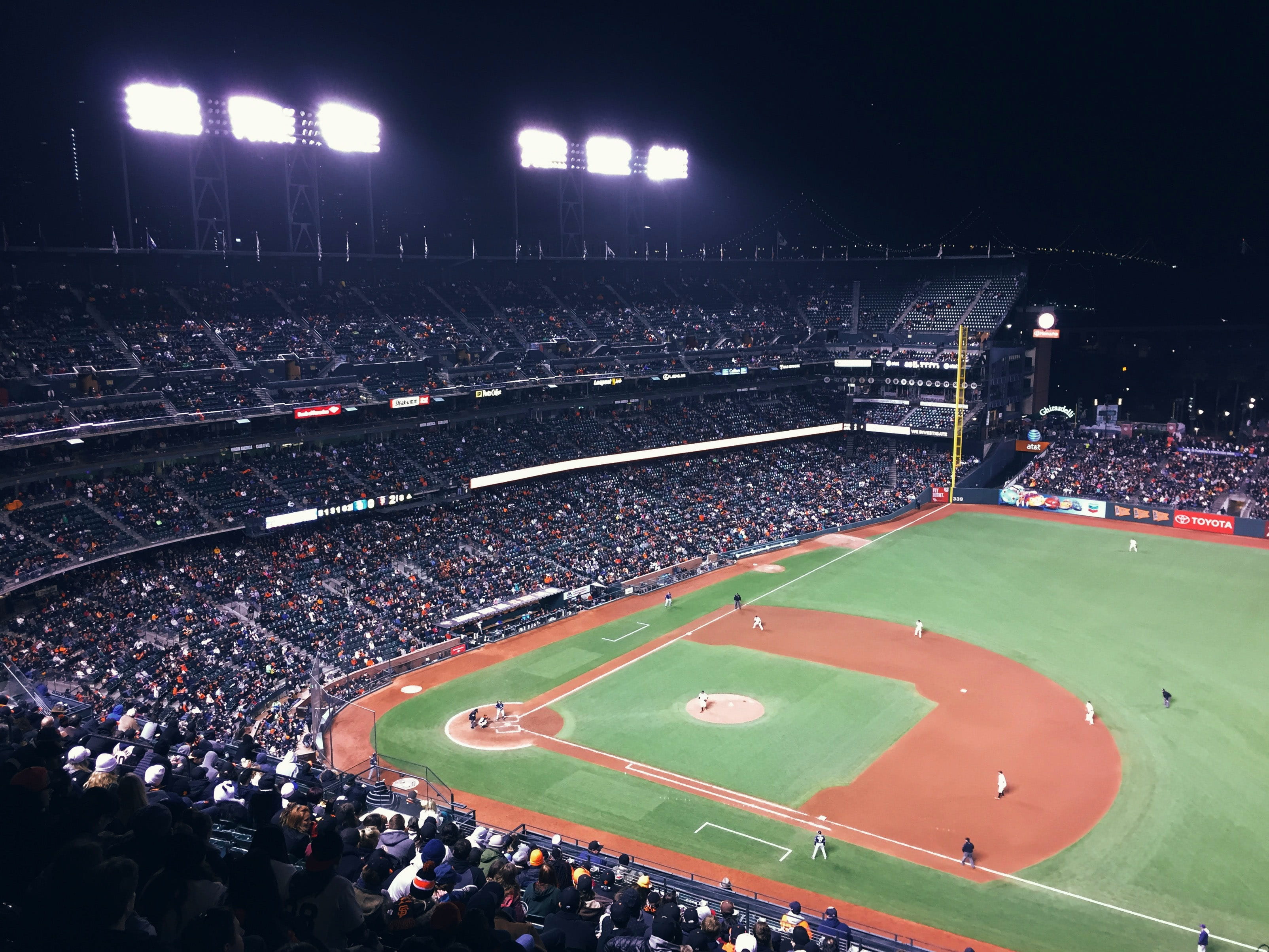 Field, stadium, san, crowd, baseball, United States, California, looking, 2K, competition, audience, lighting equipment, soccer field, giant, watching, HD Wallpaper