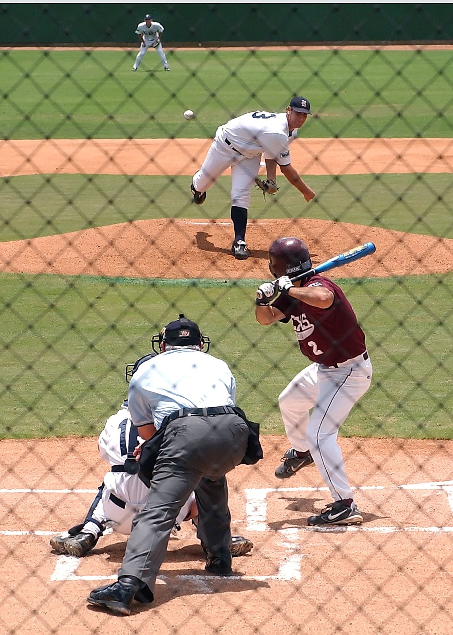 playing, athlete, baseball helmet, sport, action, men, security, umpire, people, pitchers mound, throw, real people, day, competition, 1080P, match - sport, Phone HD Wallpaper