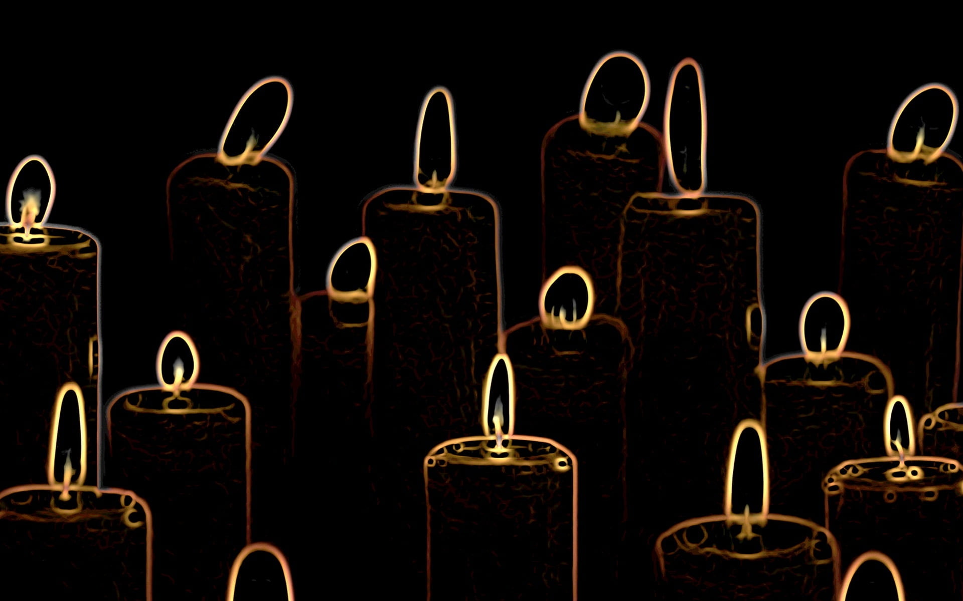 glowing, candle, studio shot, panoramic, no people, night, luminos, illuminated, food and drink, conference - event, control, meeting, business, pattern, HD Wallpaper