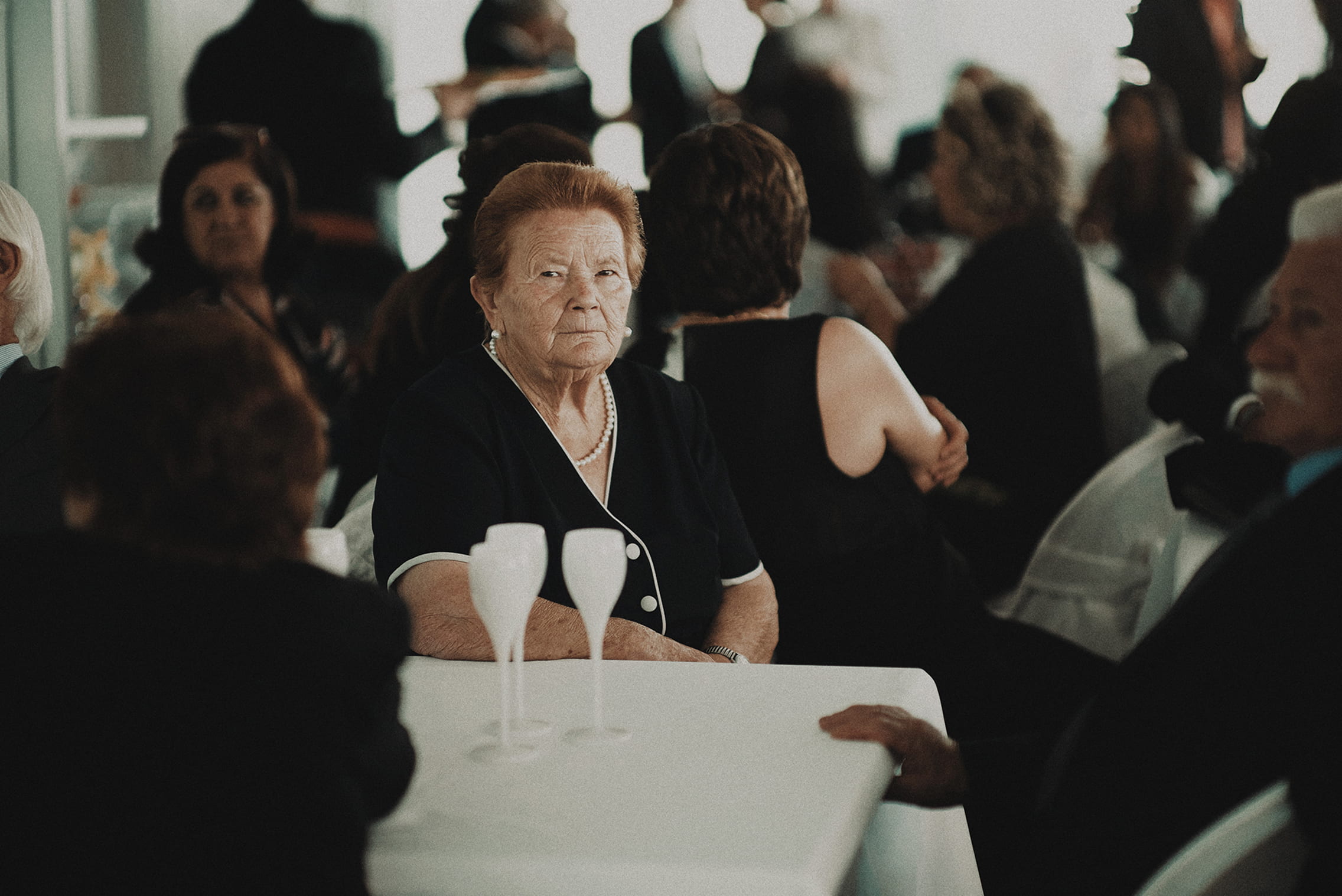 dress, group of people, front, portrait, sad, old woman, sitting at table, funeral, males, large group of people, business meeting, real people, wine, crowd, HD Wallpaper