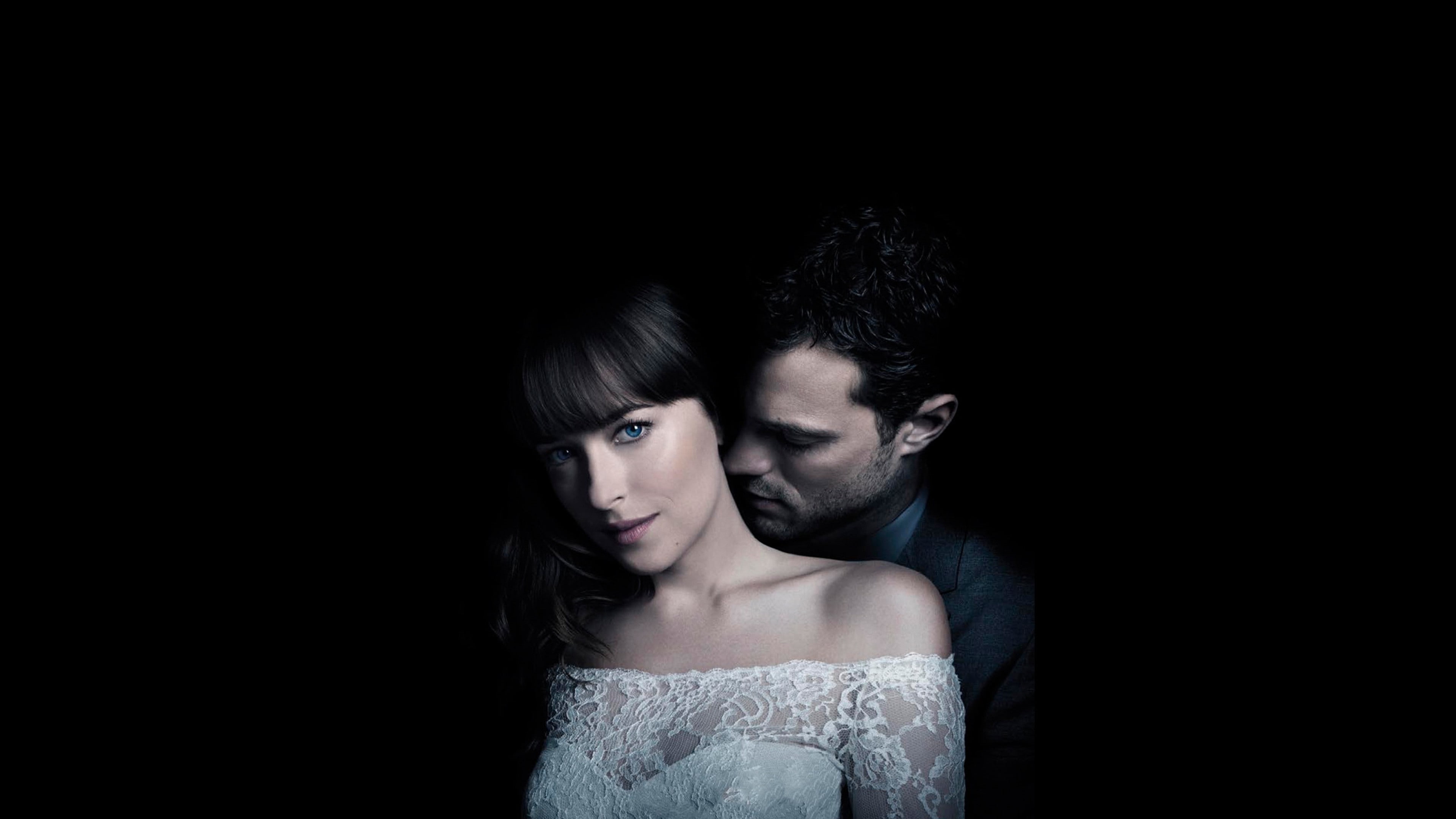 Fifty Shades Freed, top, 4K, man, hugging, white, woman, 4k, Jamie Dornan, Dakota Johnson, HD Wallpaper