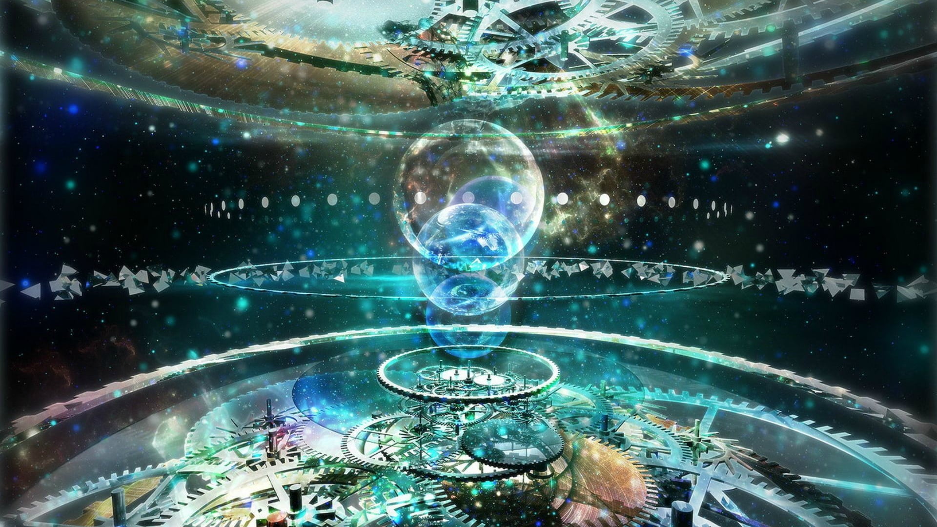 shiny, light - natural phenomenon, artwork, abstract art, digital composite, lighting equipment, water, abstraction, forecasting, futuristic, 1080P, nature, HD Wallpaper
