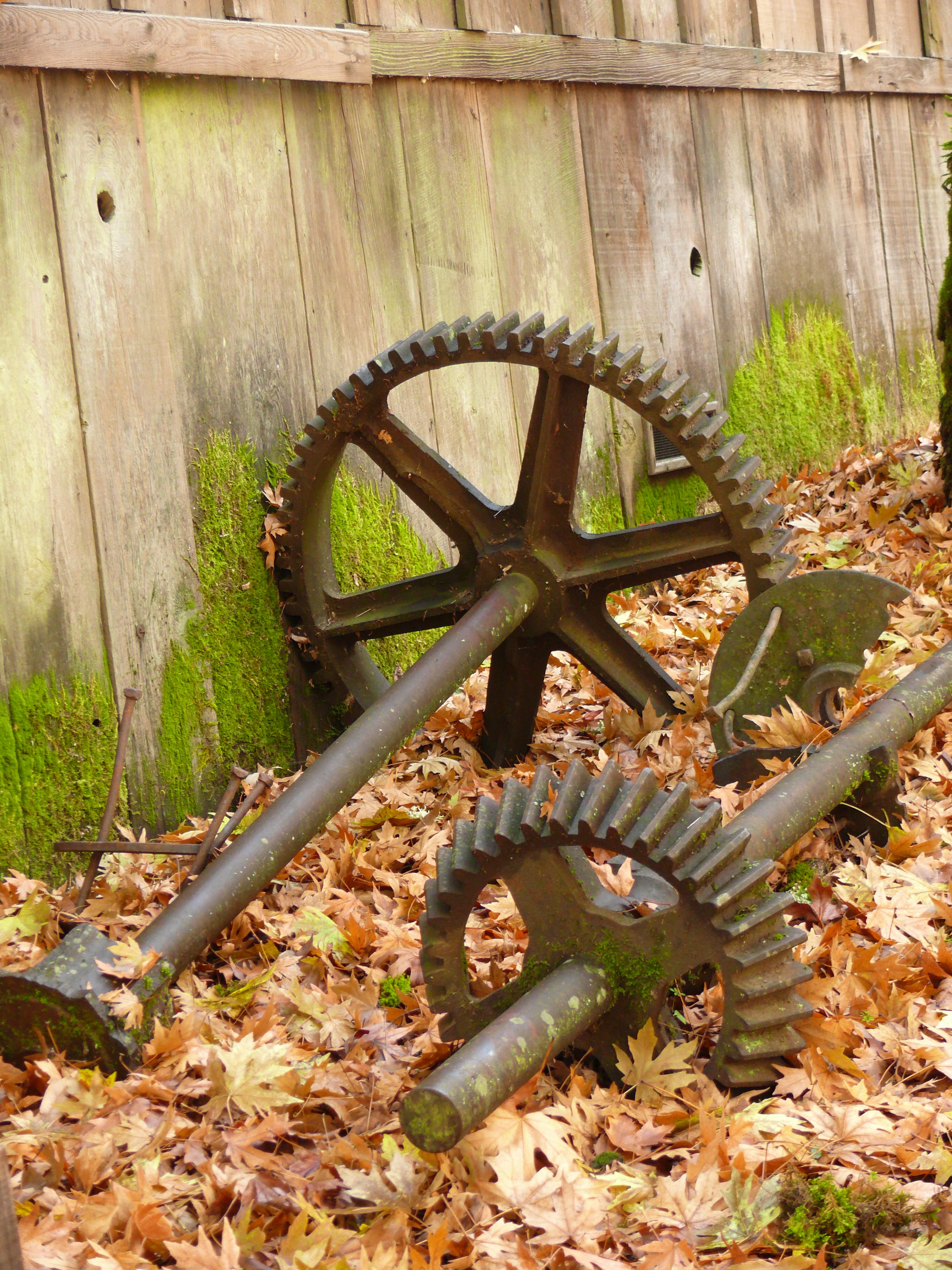 land, plant part, old, no people, deterioration, wheel, abandoned, architecture, metal, wood - material, iron, 2K, grist mill, cogs, wagon wheel, iron - metal, Phone HD Wallpaper