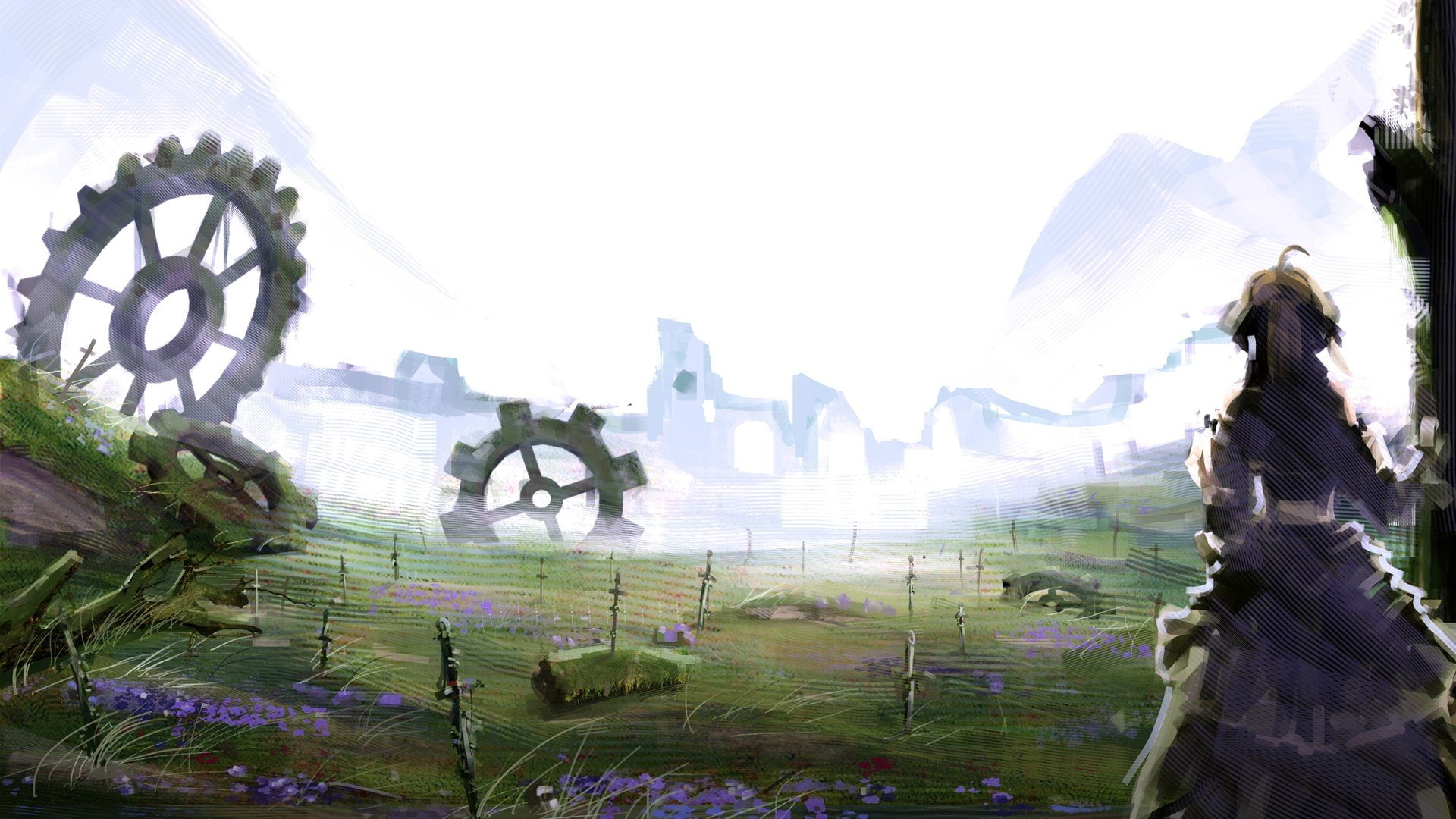 unlimited, lily, girls, 1080P, fate, saber, codes, anime, cogwheel, artwork, series, HD Wallpaper