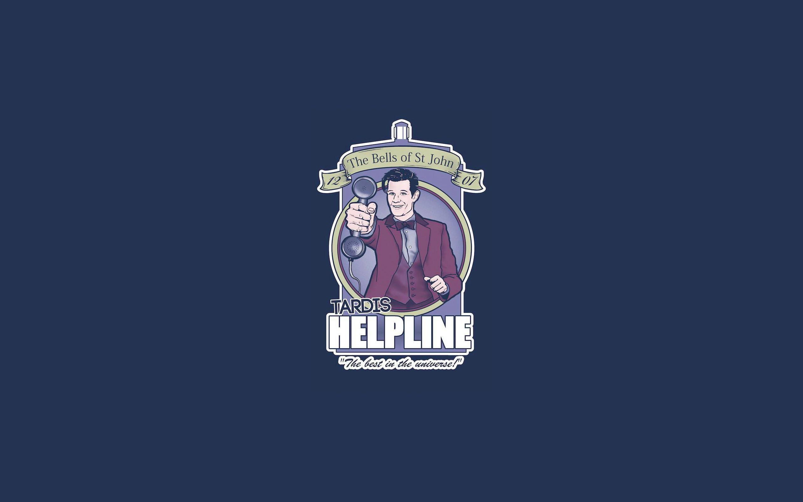 helpline, tv shows, doctor who, 2K, doctor, tardis, animated, tarot, 2560x1600, illustration, HD Wallpaper
