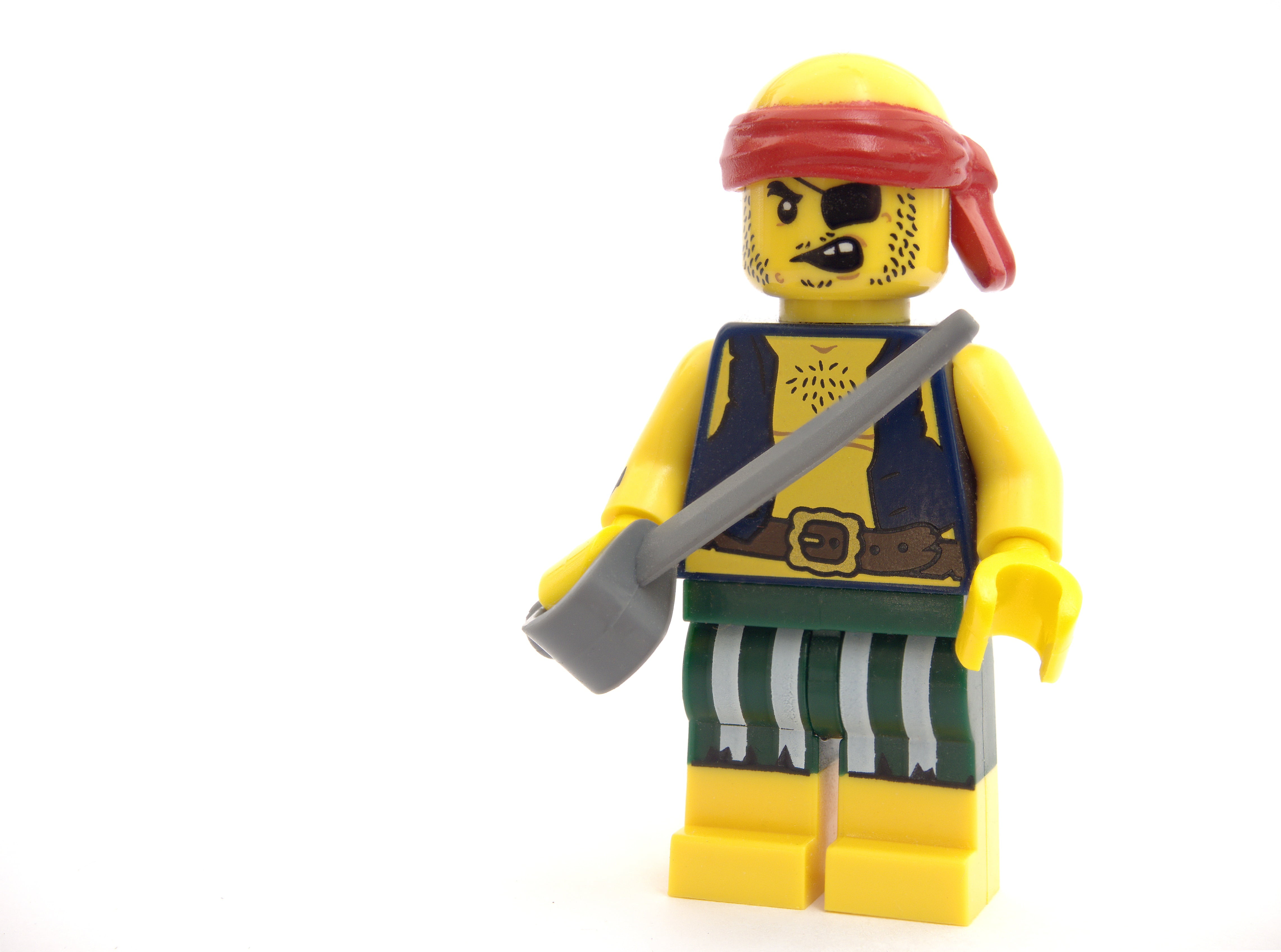male likeness, 4K, toy, minifig, copy space, theft, bandanna, creativity, small, scowl, robber, evil, craft, captain, art and craft, thief, white background, HD Wallpaper