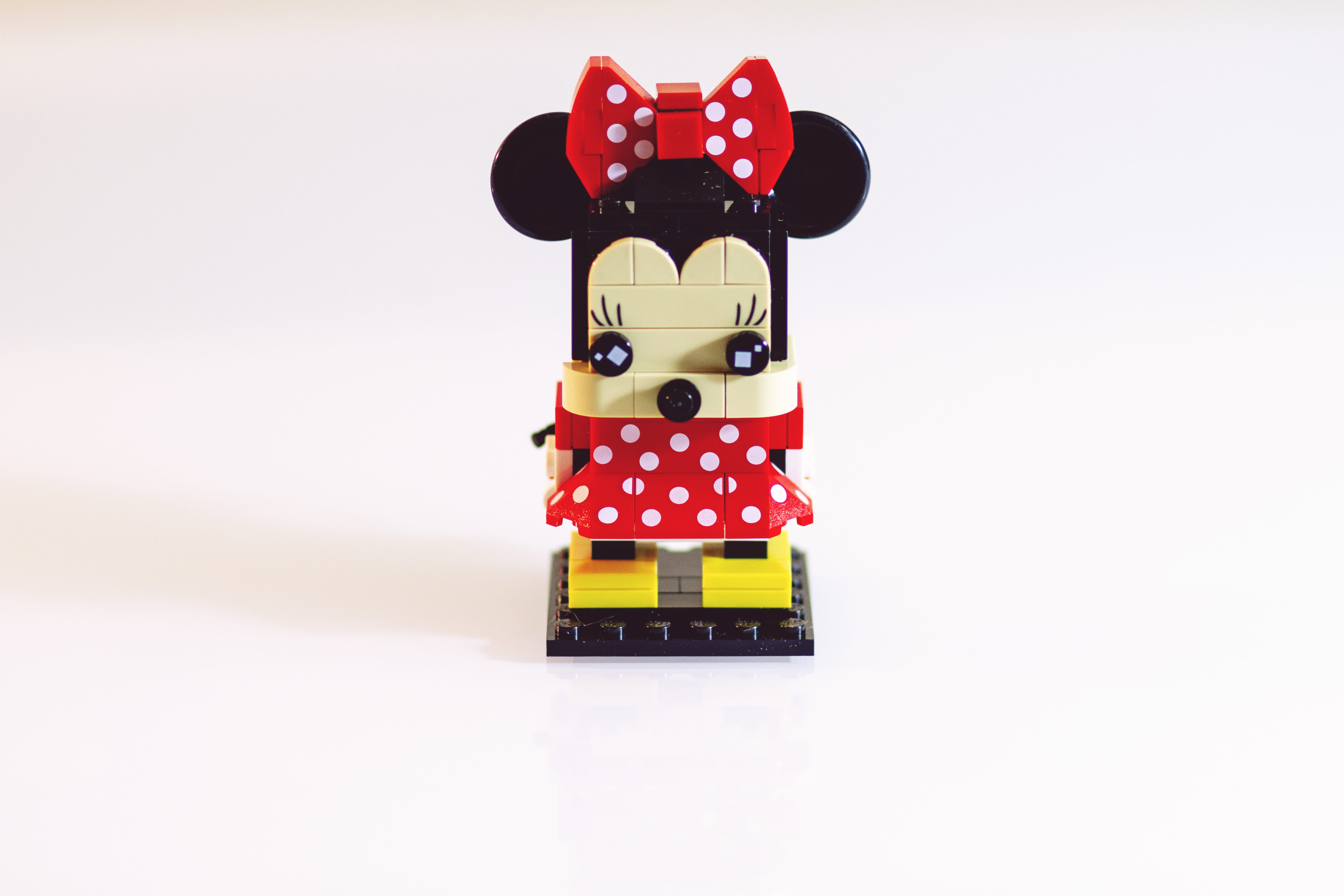5K, cut out, multi colored, emotion, no people, representation, food, minnie, single object, indoors, small, red, toy, front view, close-up, white background, HD Wallpaper