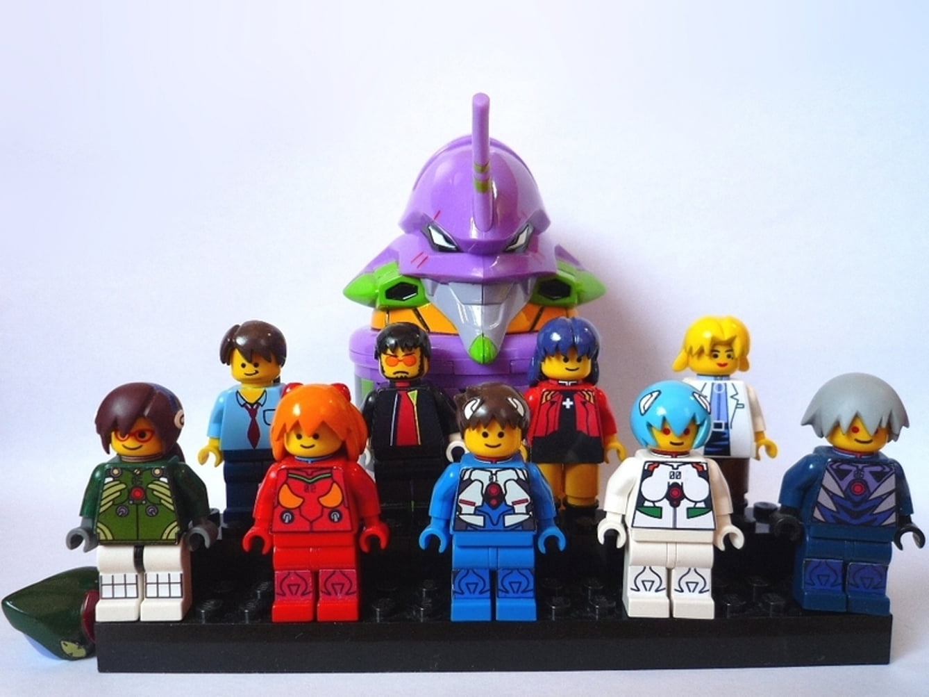 toy, Katsuragi Misato, no people, Gendo Ikari, lot, variation, studio shot, LEGO, human representation, Neon Genesis Evangelion, 720P, Asuka Langley Soryu, HD Wallpaper