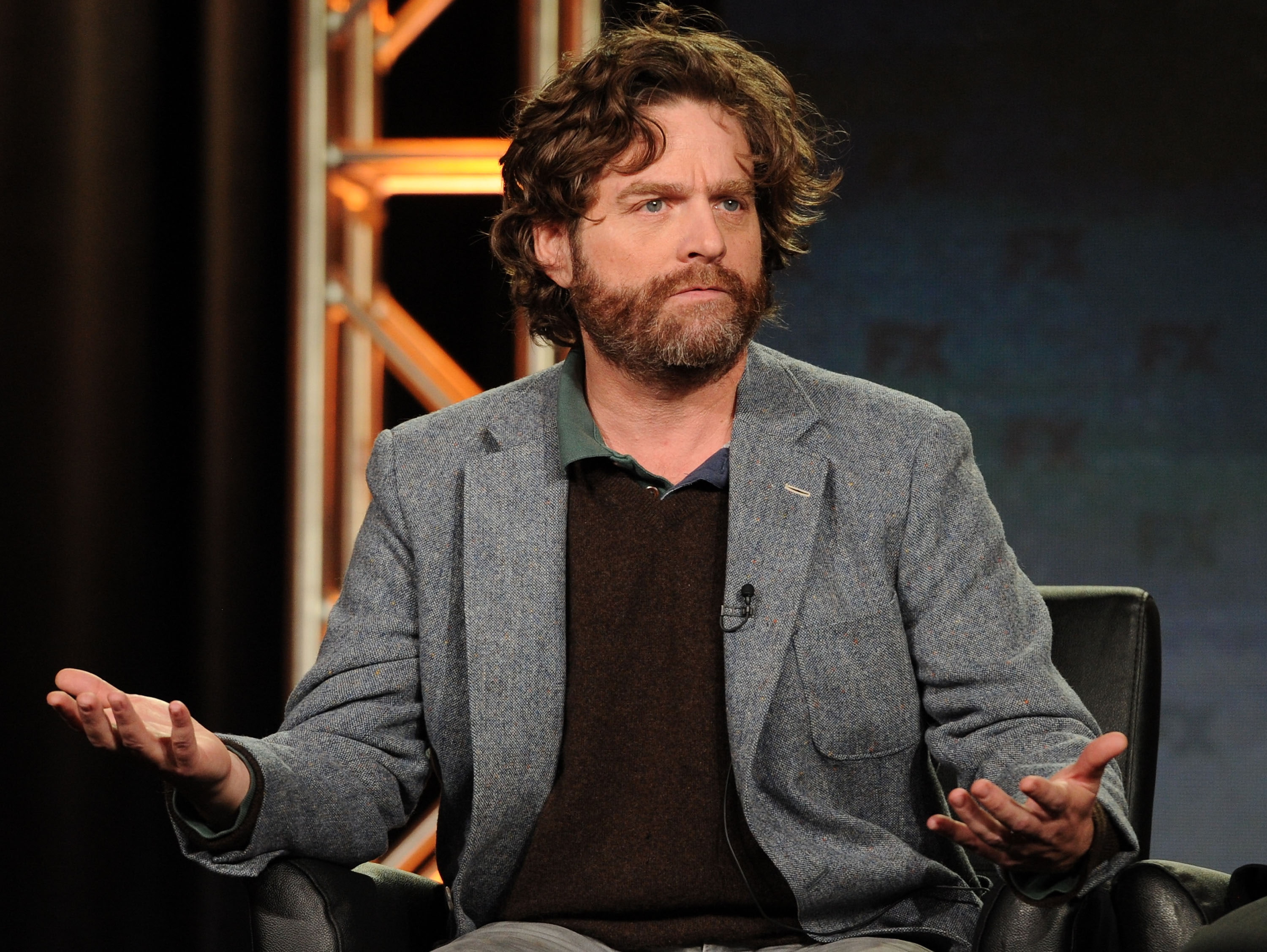 zach, jacket, galifianakis, actor, 2K, HD Wallpaper