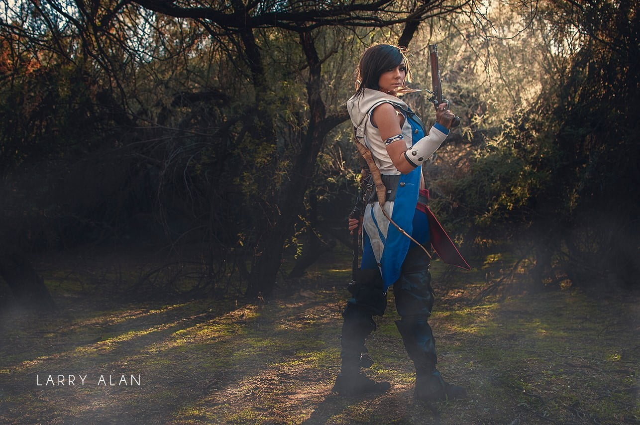 Larry Alan, Assassins Creed, nature, casual clothing, lifestyles, plant, land, standing, digital, young adult, side view, field, full length, alan, cosplay, HD Wallpaper