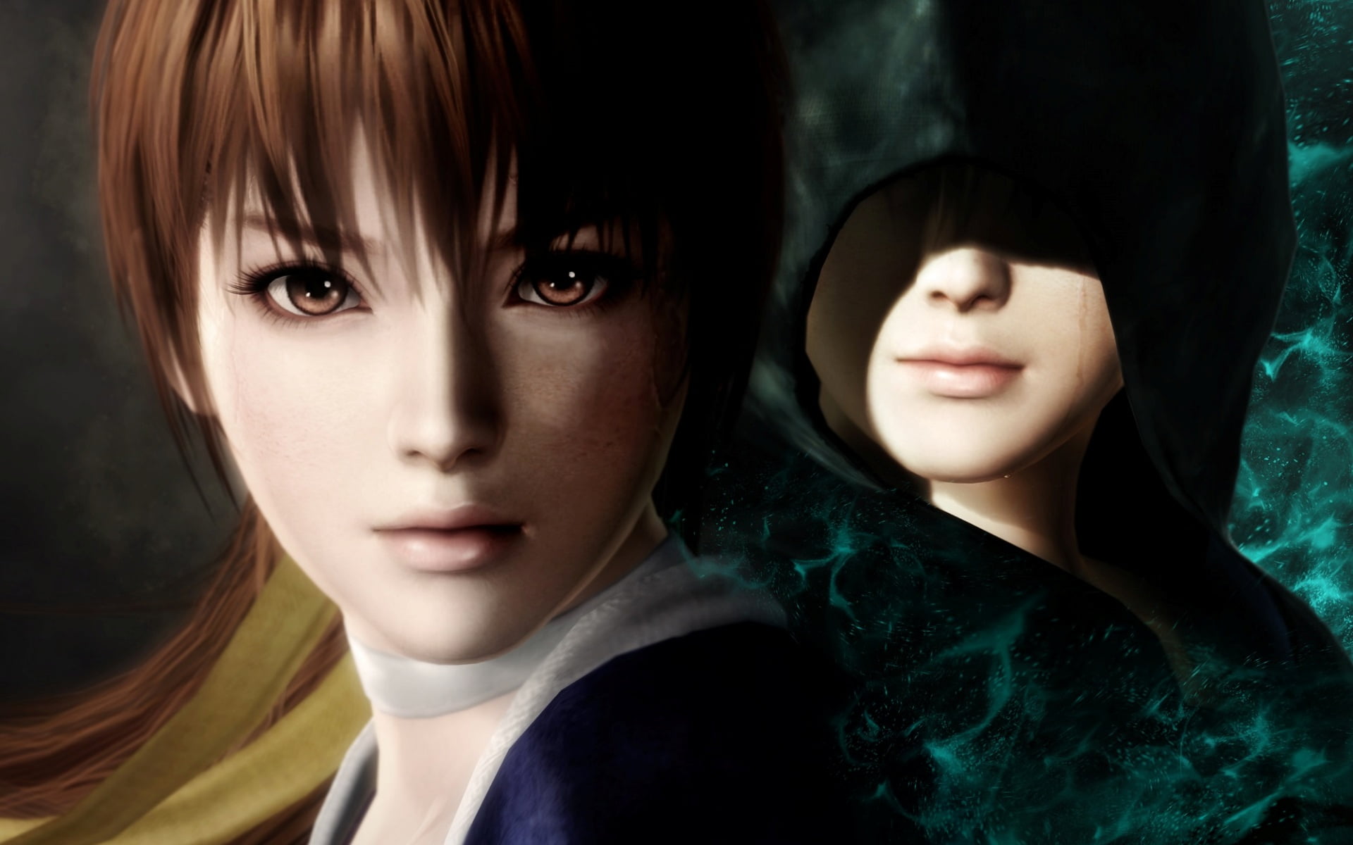 dead or alive 5: last round, adult, brown, 2015, 1080P, close-up, hairstyle, round, Dead Or Alive, women, haired, fashion, front view, young women, human body part, HD Wallpaper