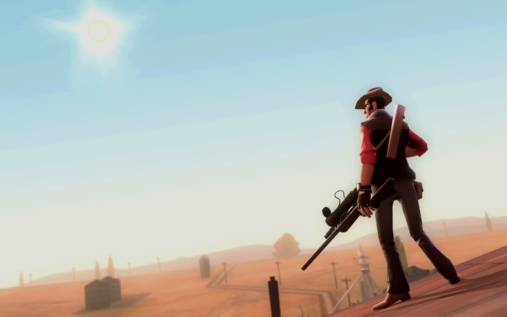 one person, glasses, clothing, sunny, standing, sunlight, full length, screenshot, real people, hat, fashion, game, video, day, sunglasses, lens flare, HD Wallpaper