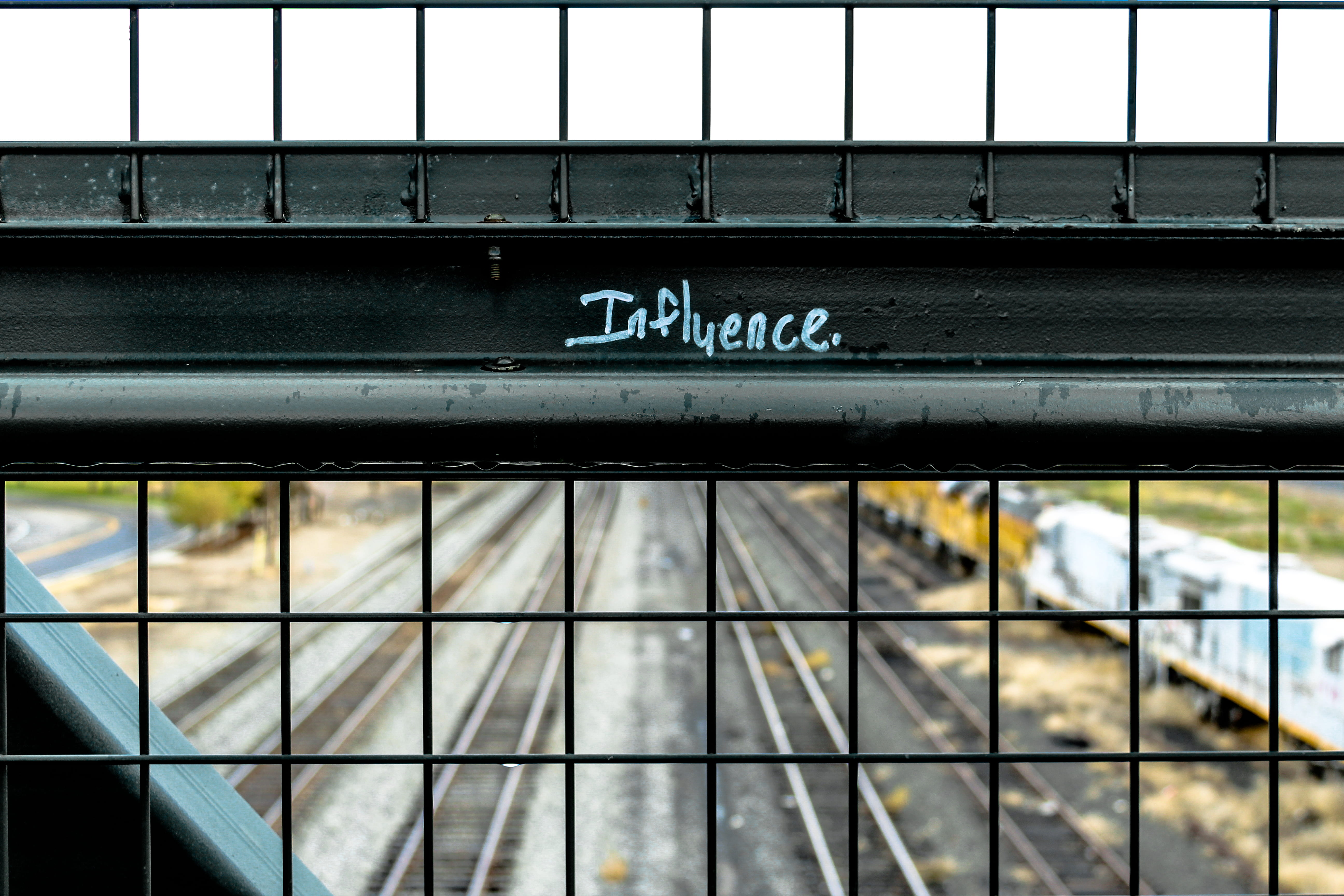 paint, built structure, rail transportation, metal, minimalist, 5K, information, transparent, western script, railing, photography, information sign, transportation, HD Wallpaper