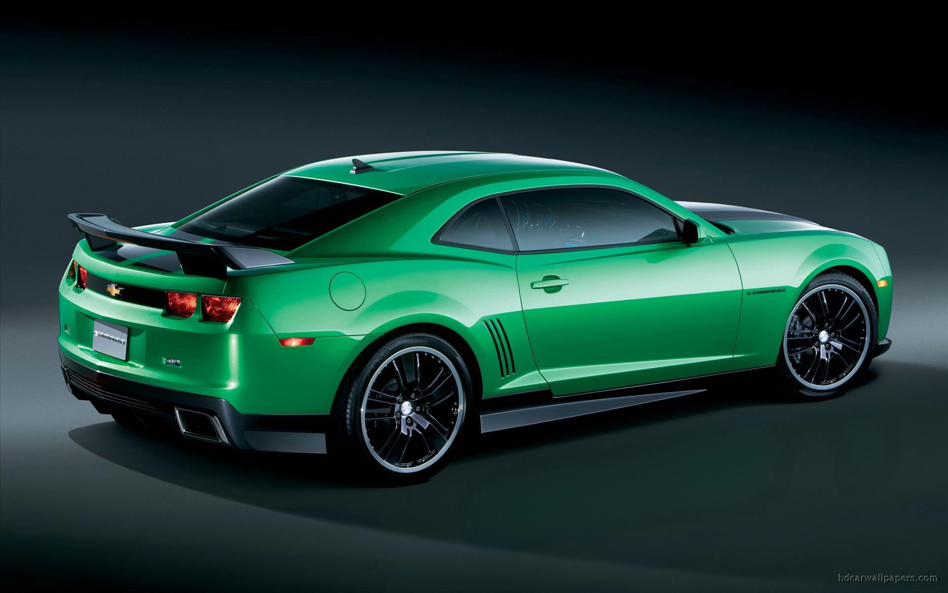 chevrolet, camaro, cars, synergy, coupe, green, 1080P, HD Wallpaper