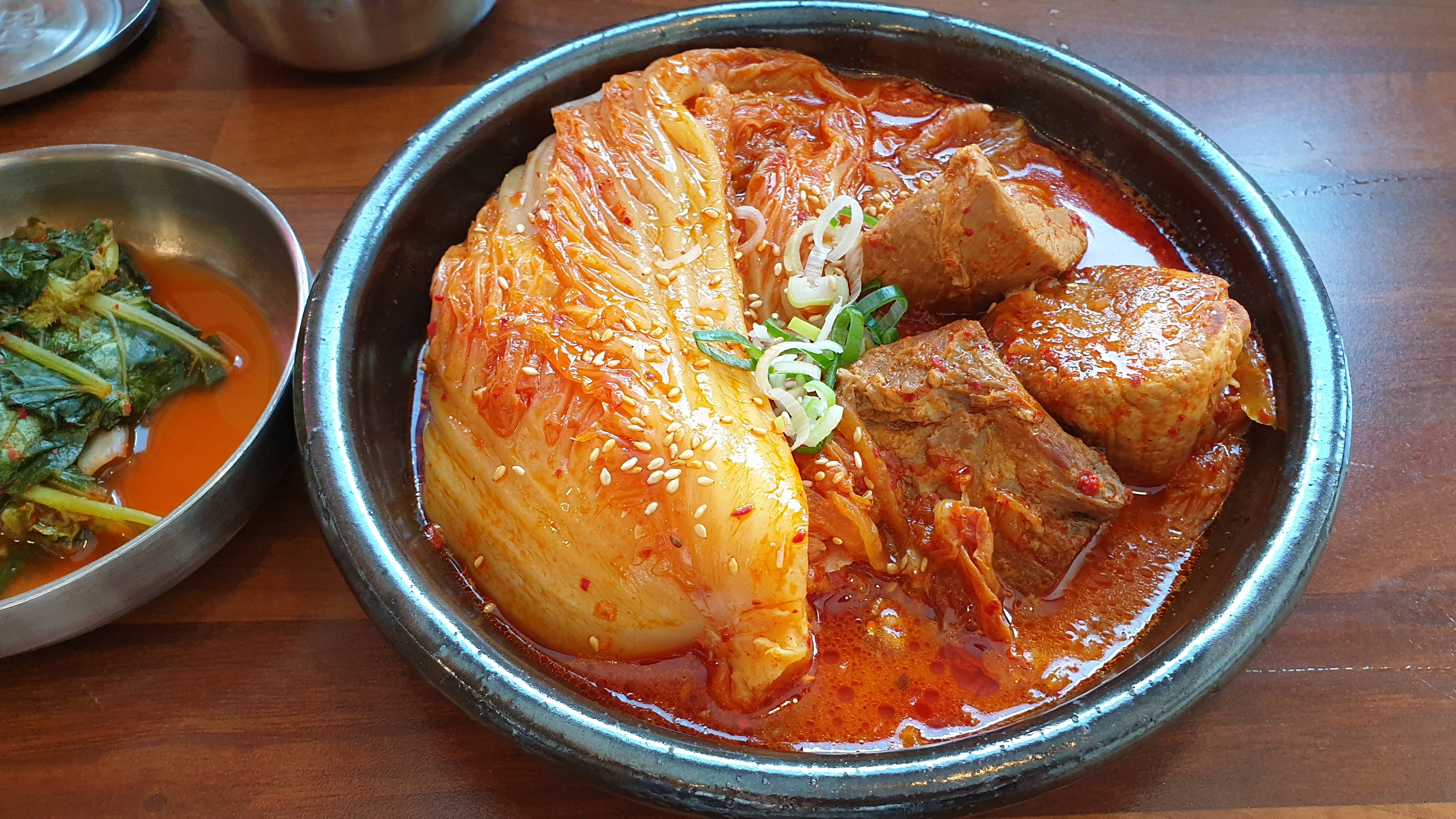 directly above, eat, baechu kimchi, ready-to-eat, pasta, delicious, garnish, indoors, japanese food, spicy, indulgence, bowl, meat, 4K, healthy eating, HD Wallpaper