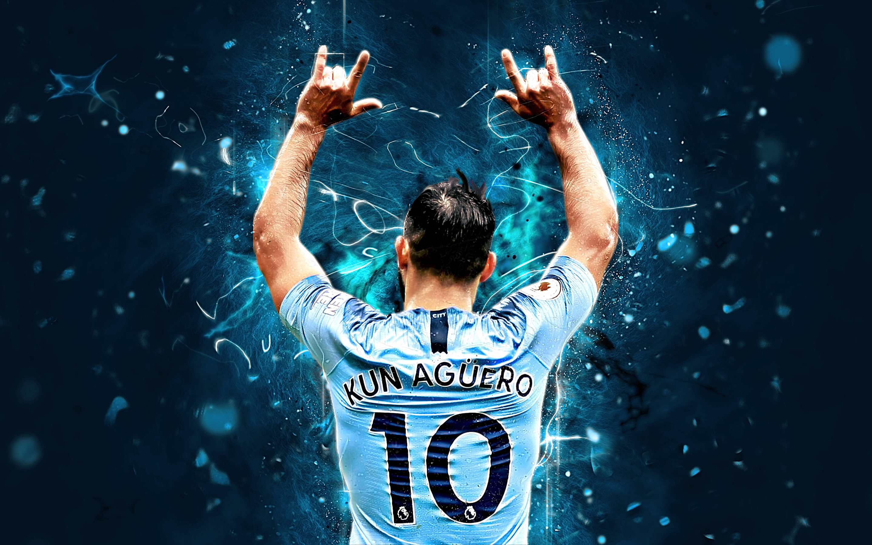 Manchester City F.C., 2K, Soccer, Argentinian, Sergio Agüero, HD Wallpaper