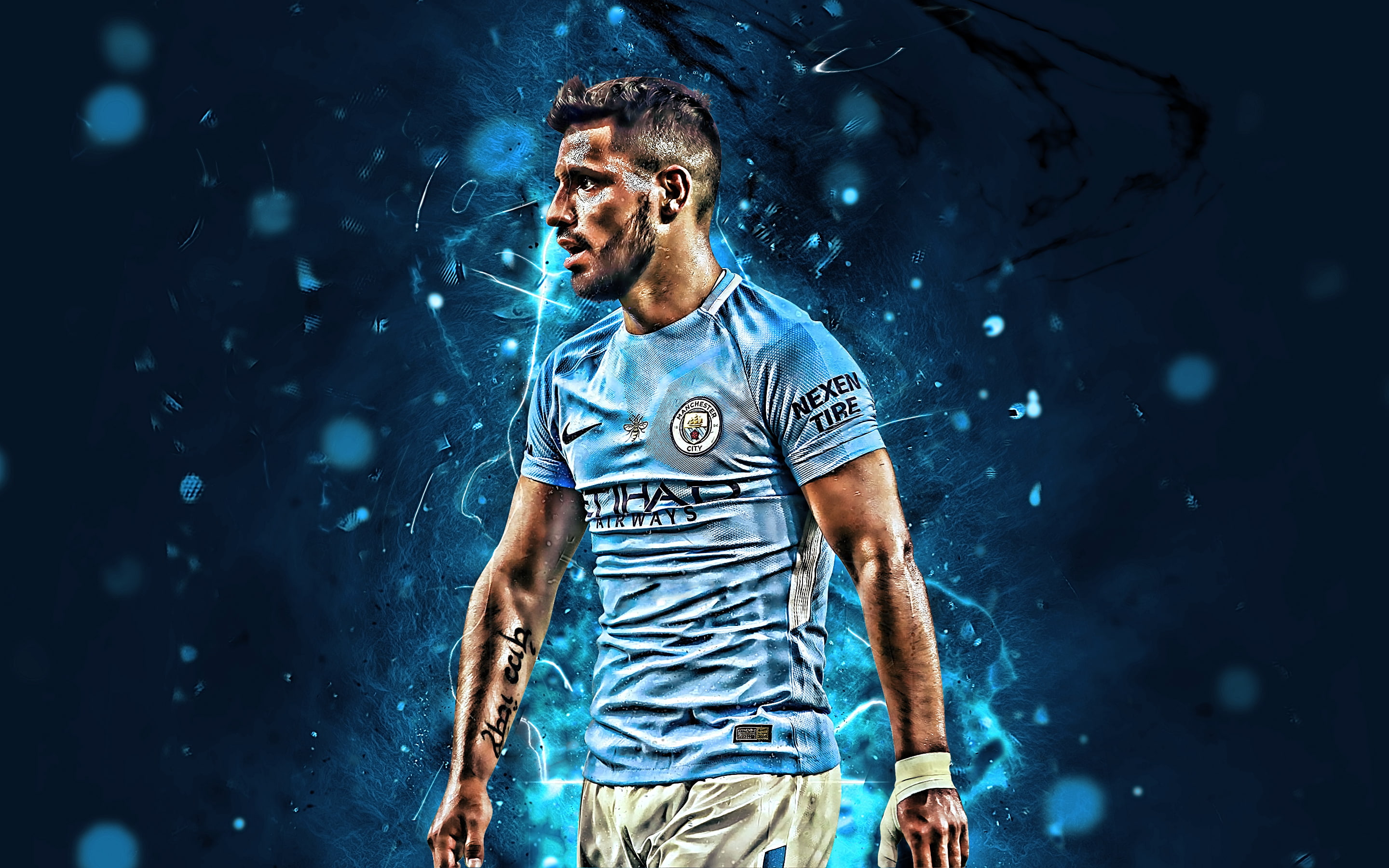 Soccer, Argentinian, 2K, Sergio Agüero, Manchester City F.C., HD Wallpaper