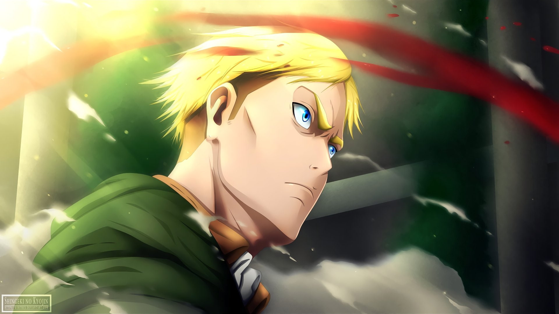 1080P, Anime, Attack On Titan, Erwin Smith, HD Wallpaper