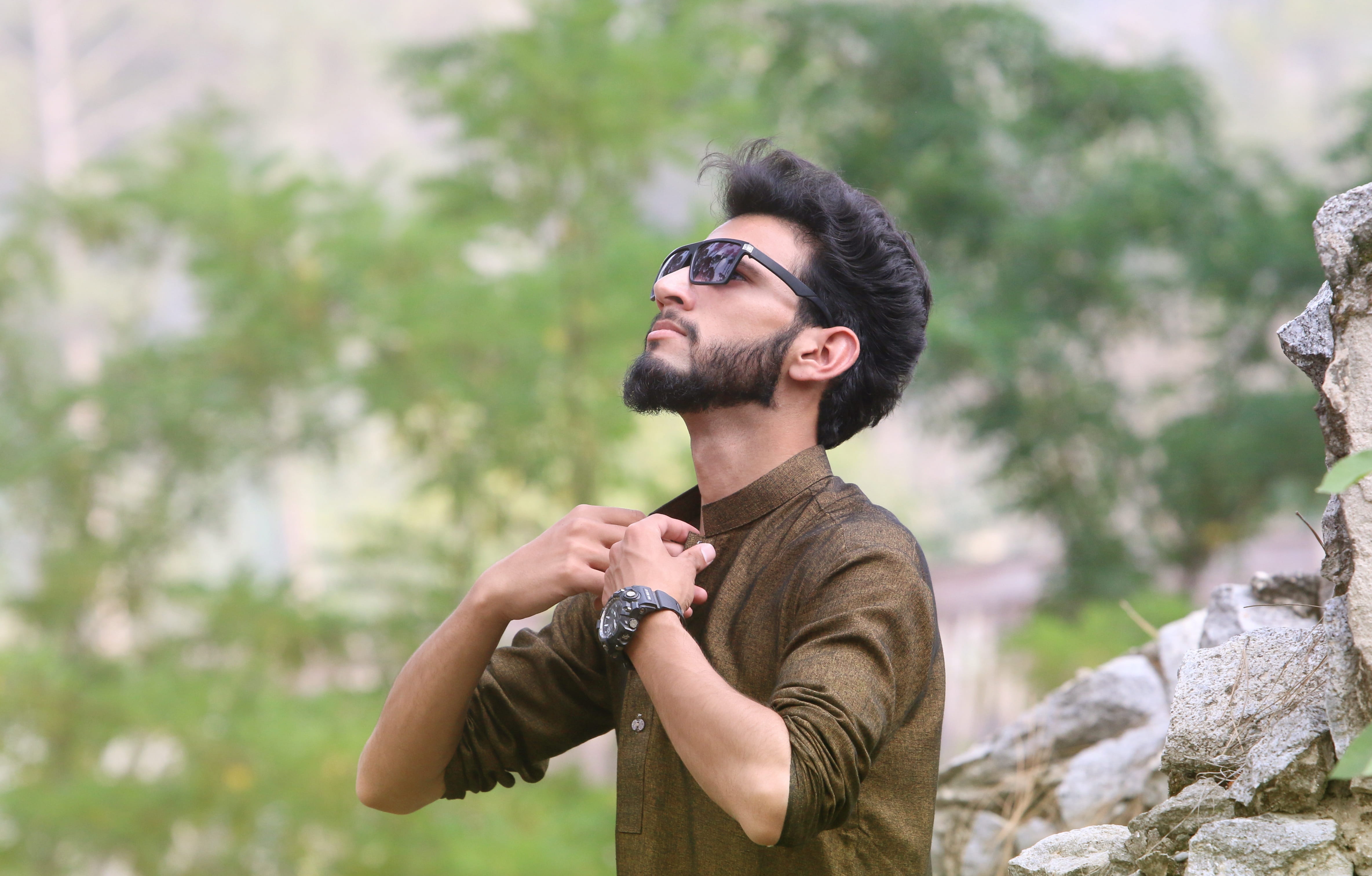 architecture, pakistani fashion, standing, outdoors, hairstyle, focus on foreground, young adult, leisure activity, beard, pakistan, guy, fashion, one person, HD Wallpaper