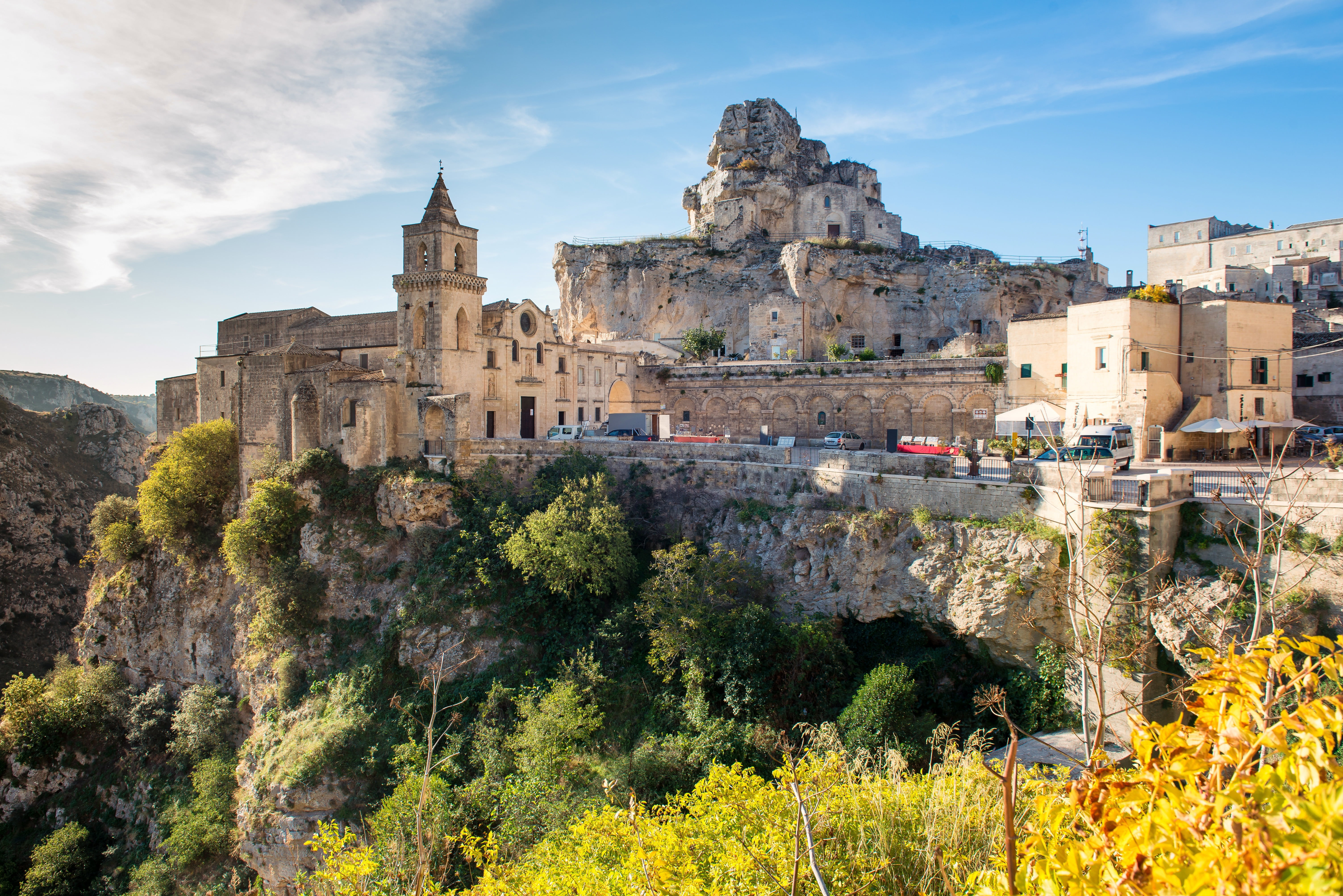 Basilicata, rocks, Italy, 5K, nature, landscape, Mater, the city, HD Wallpaper