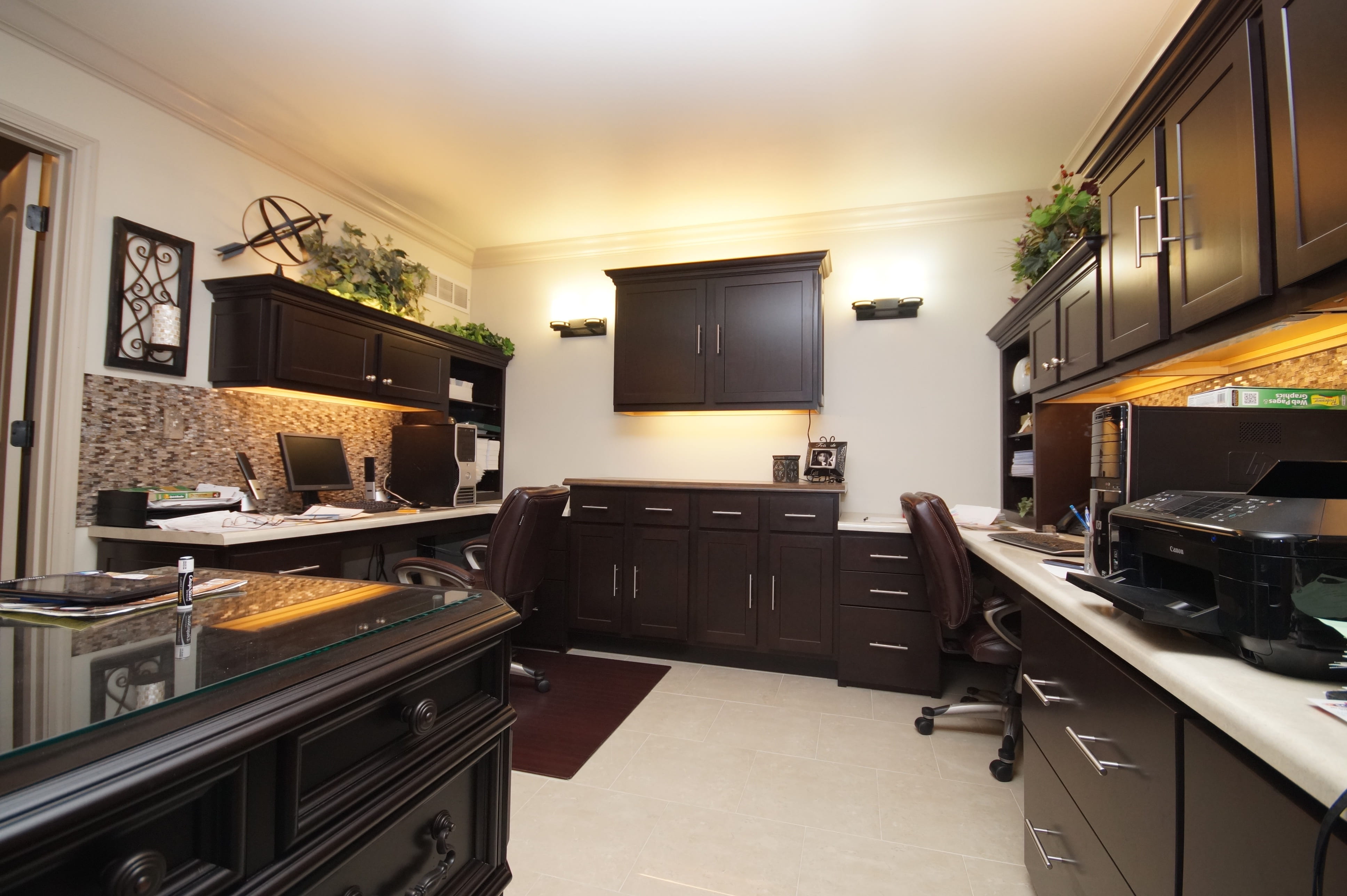 home, desk, businesspeople, furniture, computer, home office, workplace, wood, modern, room, laptop, success, internet, steel, oven, marketing, no people, HD Wallpaper