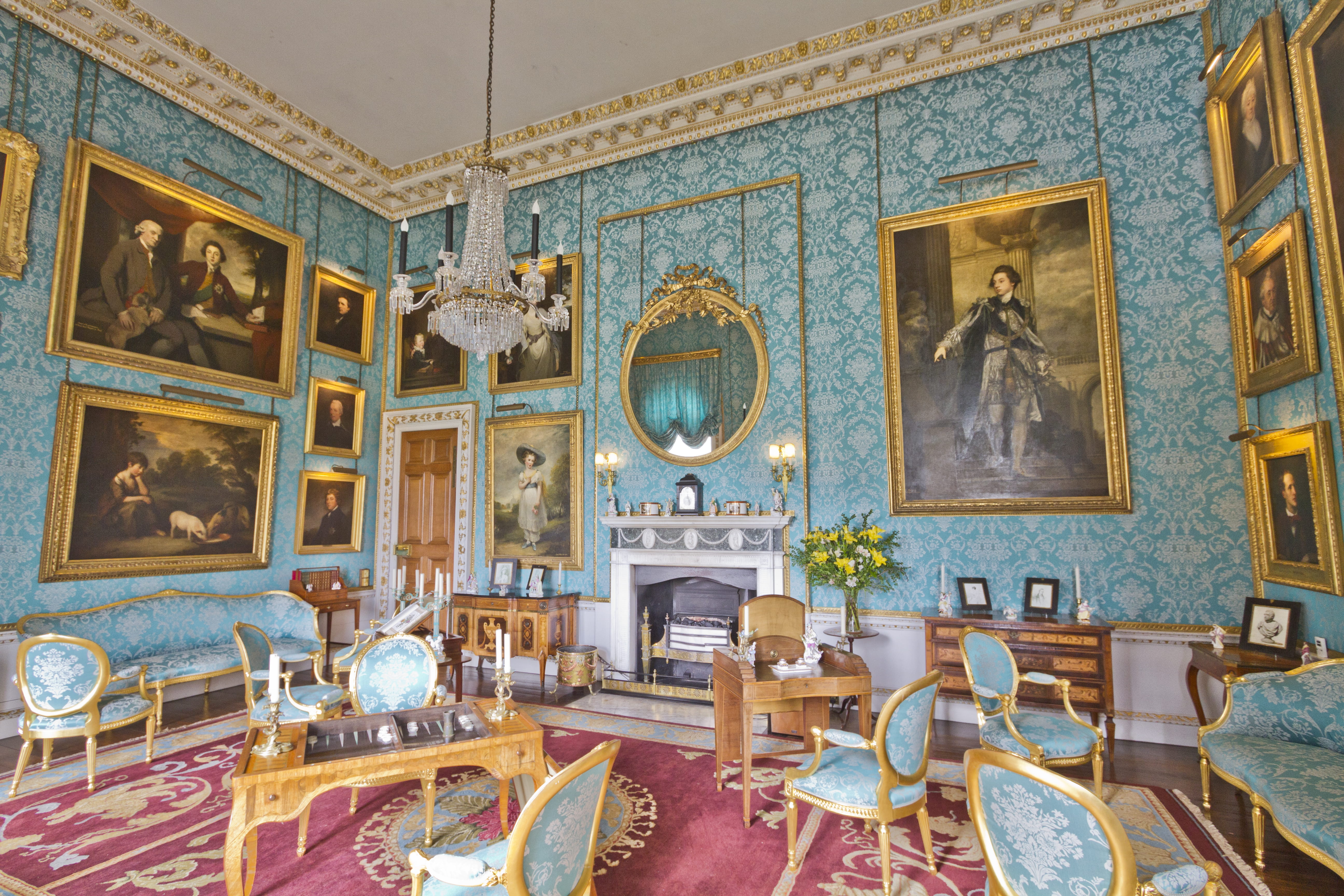 paint, old, pritty, furniture, paintings, table, european, human representation, chair, no people, castle howard, 5K, history, 5k, building, british, mural, HD Wallpaper