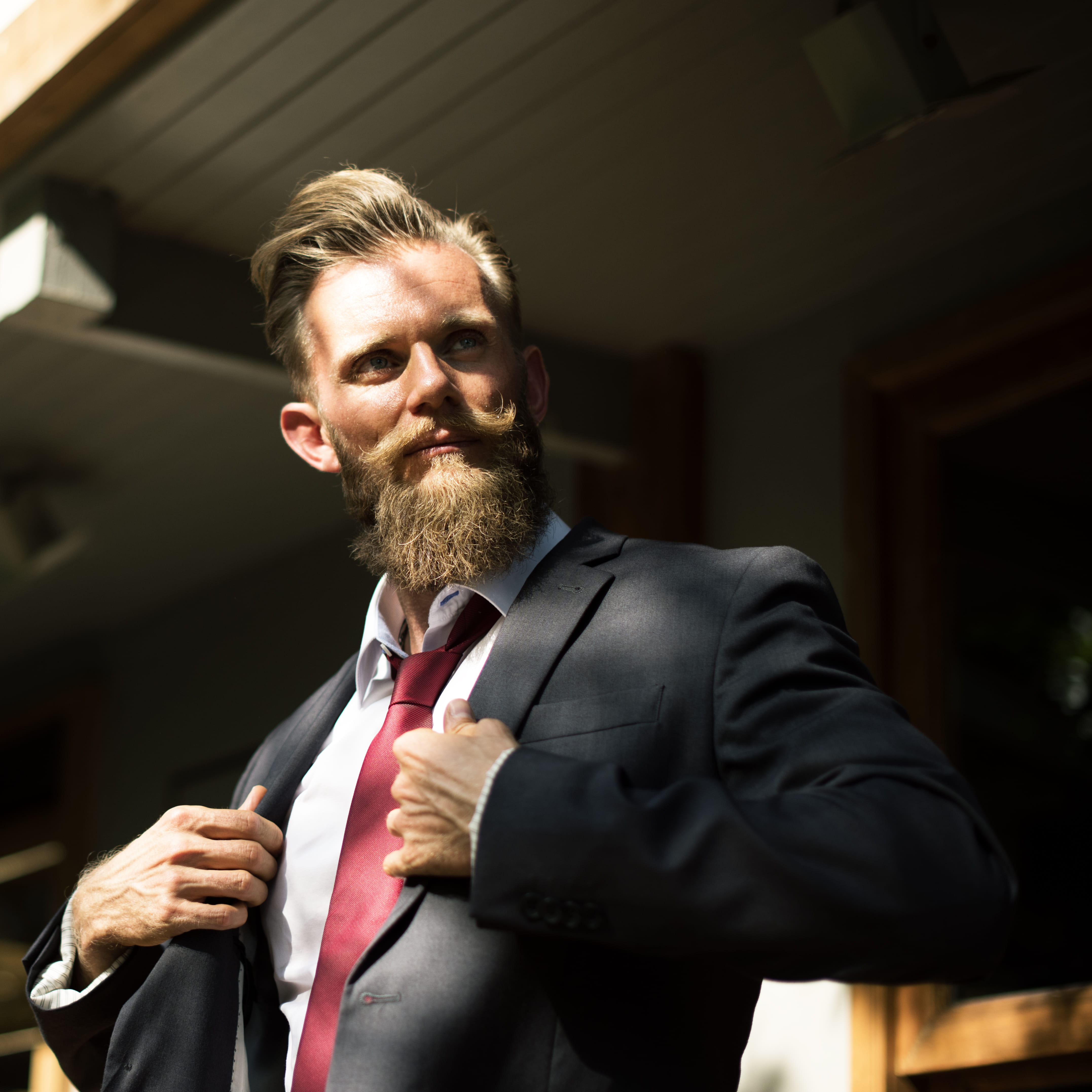 males, hipster, mature men, wearing, portrait, 4K, looking at camera, business, black, front view, focus on foreground, confidence, indoors, tie, beard, Phone HD Wallpaper