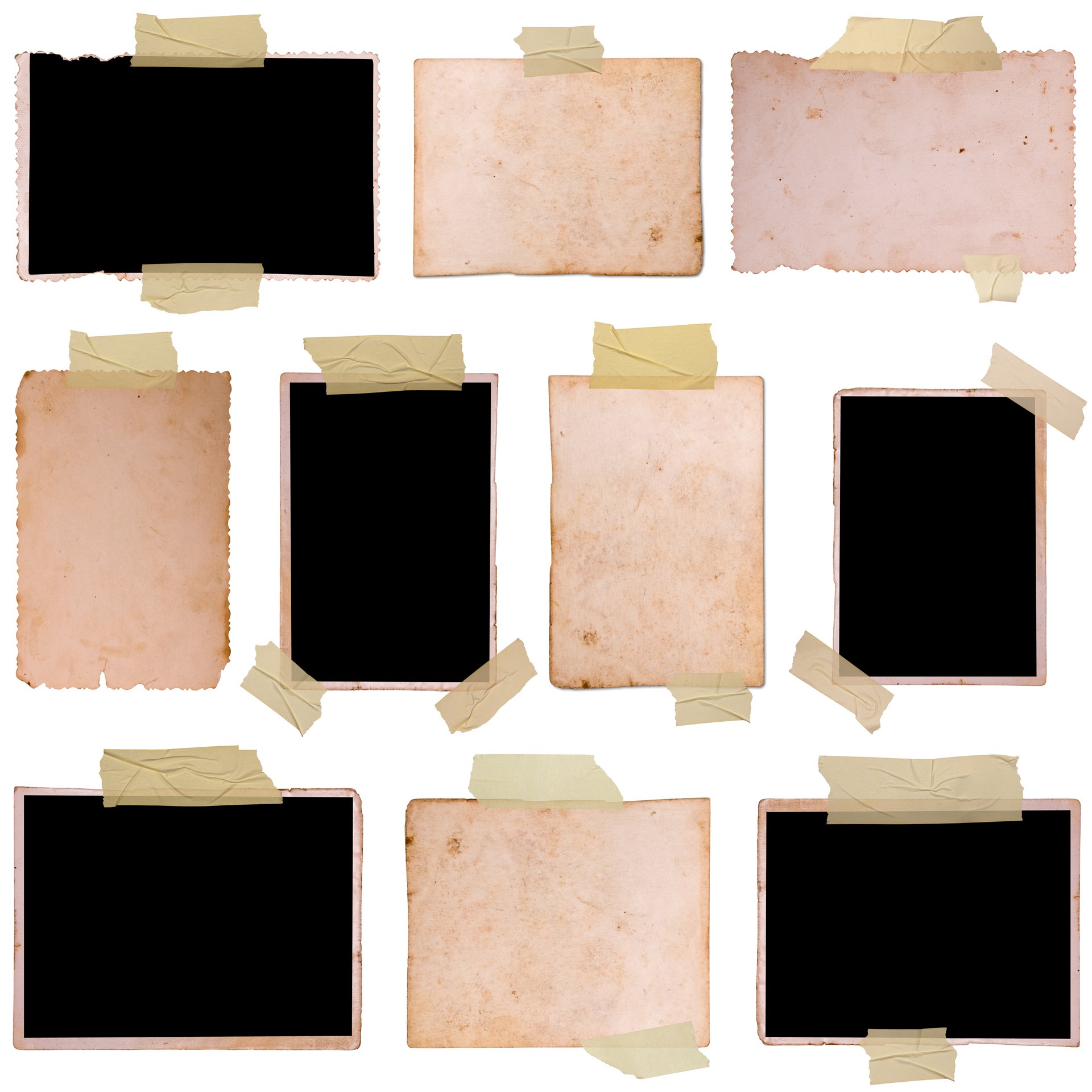 torn, black color, scroll, photography themes, brown, collage, dirty, memories, memo, document, nostalgia, frame, tape, retro Styled, instant camera, in a row, Phone HD Wallpaper