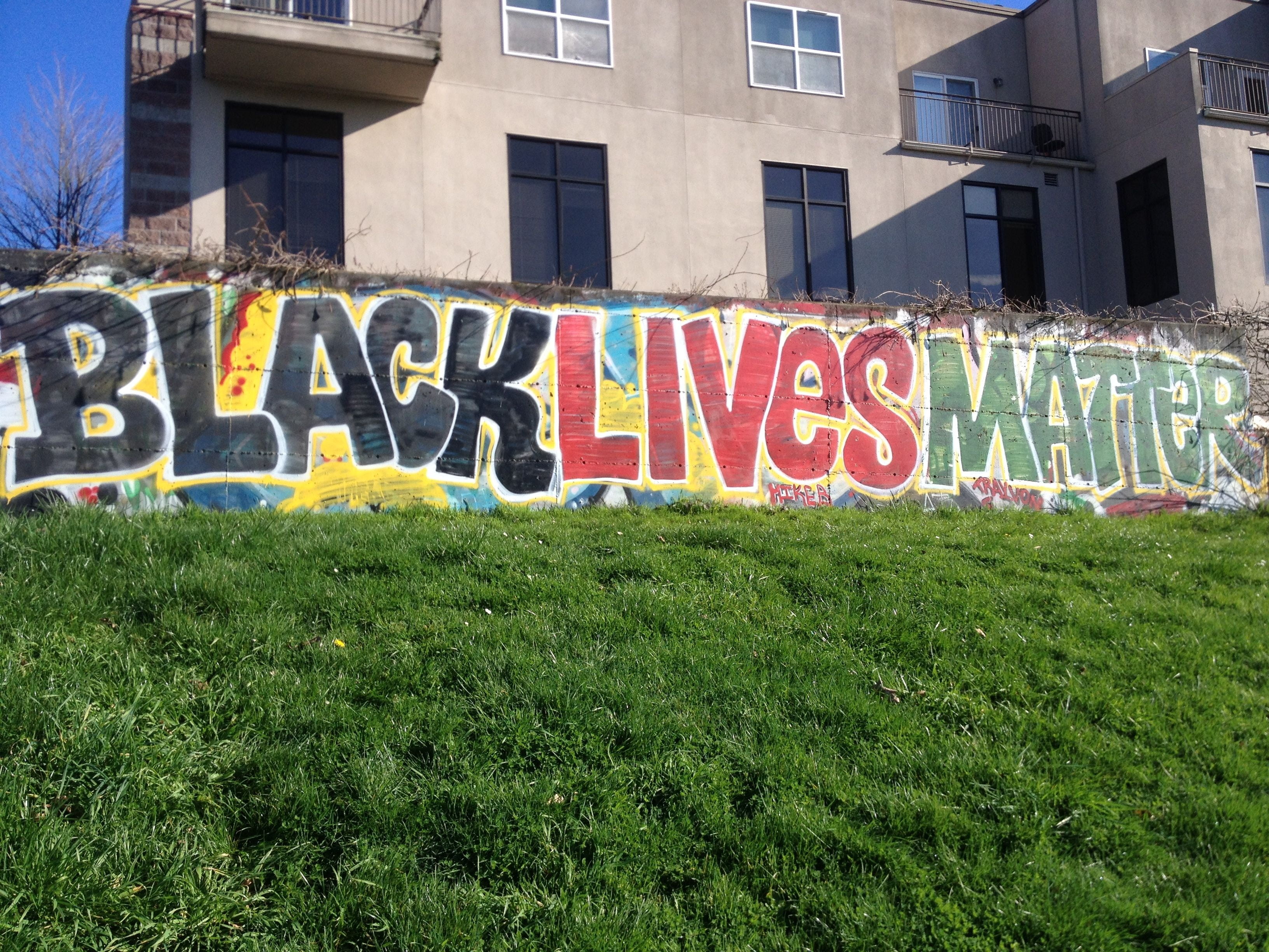 text, western script, grass, outdoors, message, communication, matter, graffiti, multi colored, architecture, 2K, black, day, no people, black lives matter, HD Wallpaper