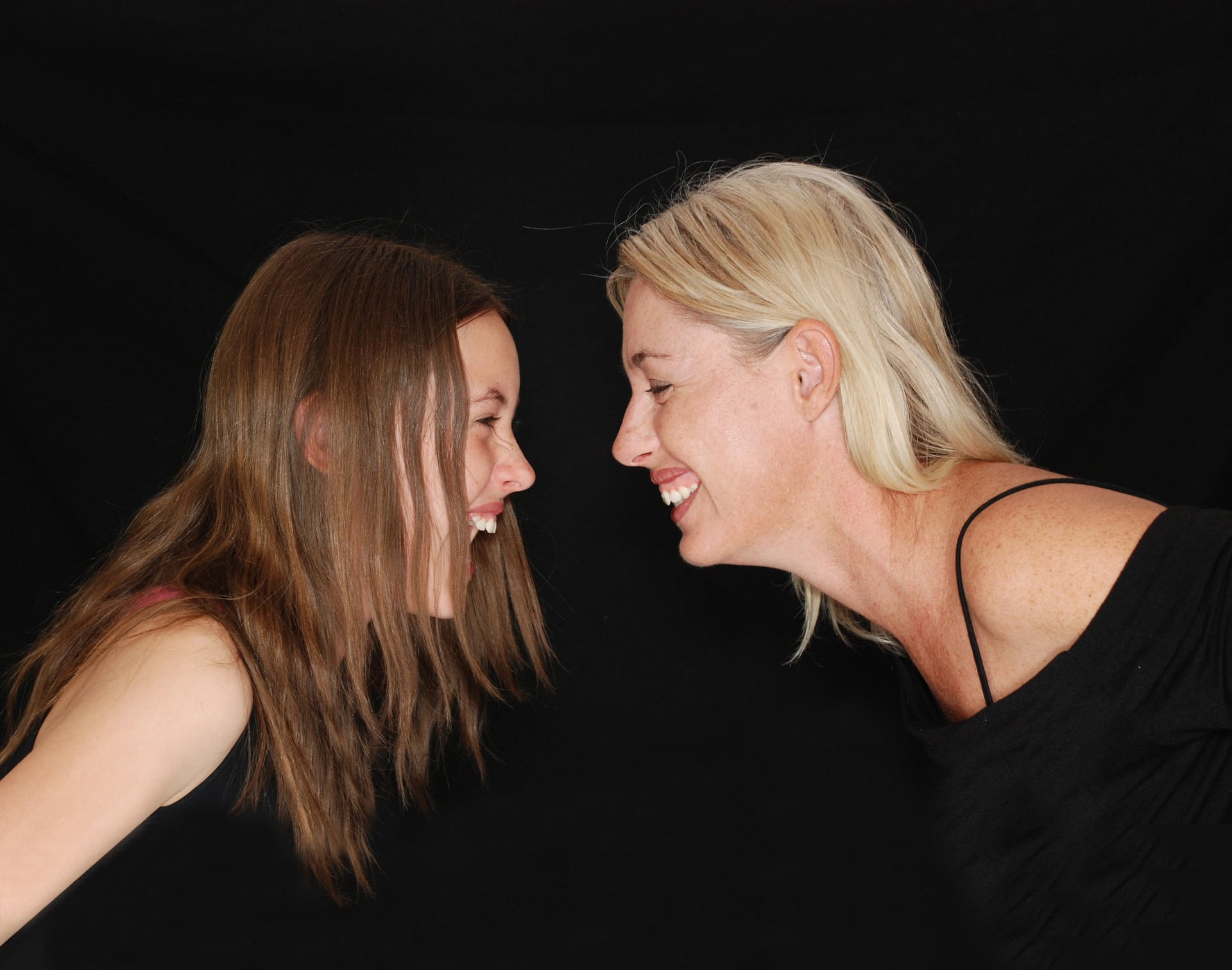 blond hair, hairstyle, happy, indoors, portrait, love, kid, childhood, togetherness, mother and daughter, smile, two people, female, mentor, funny, long hair, HD Wallpaper