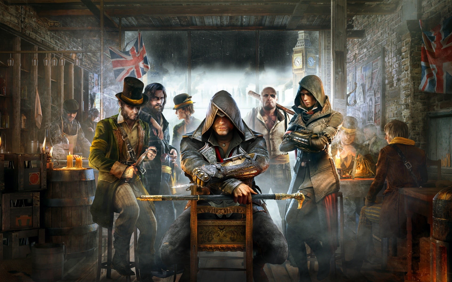 motion, Assassins Creed, hoodie, young men, men, adult, women, Assassins Creed Syndicate, young women, black, young adult, togetherness, clothing, s, video games, HD Wallpaper