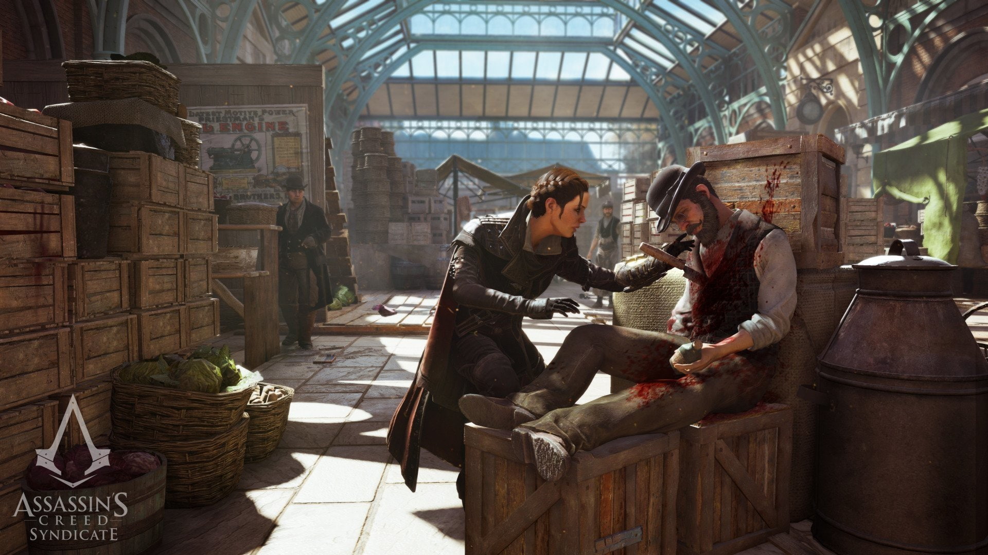 holding, 1080P, two people, communication, Evie Frye, art and craft, food and drink, craft, teamwork, container, retail, cooperation, occupation, small business, HD Wallpaper
