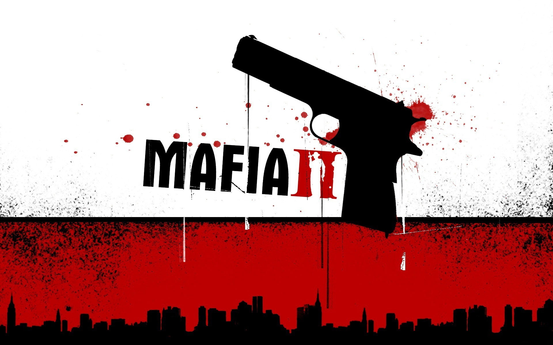 1080P, pistol, mafia, blood, HD Wallpaper