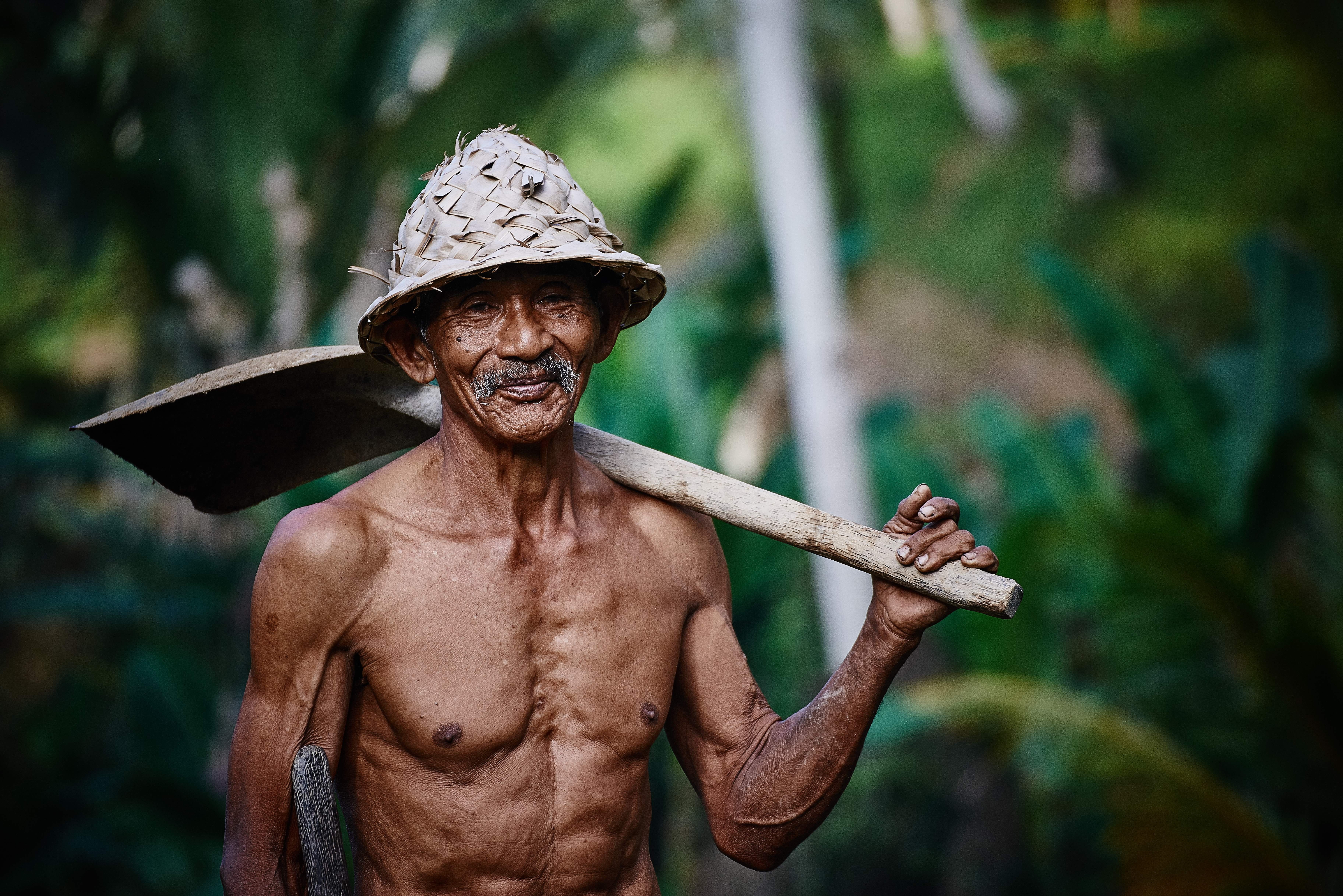 day, old, age, thin, travel, human face, worker, males, holding, man, occupation, nature, clothing, one person, portrait, waist up, life, 5K, front view, HD Wallpaper