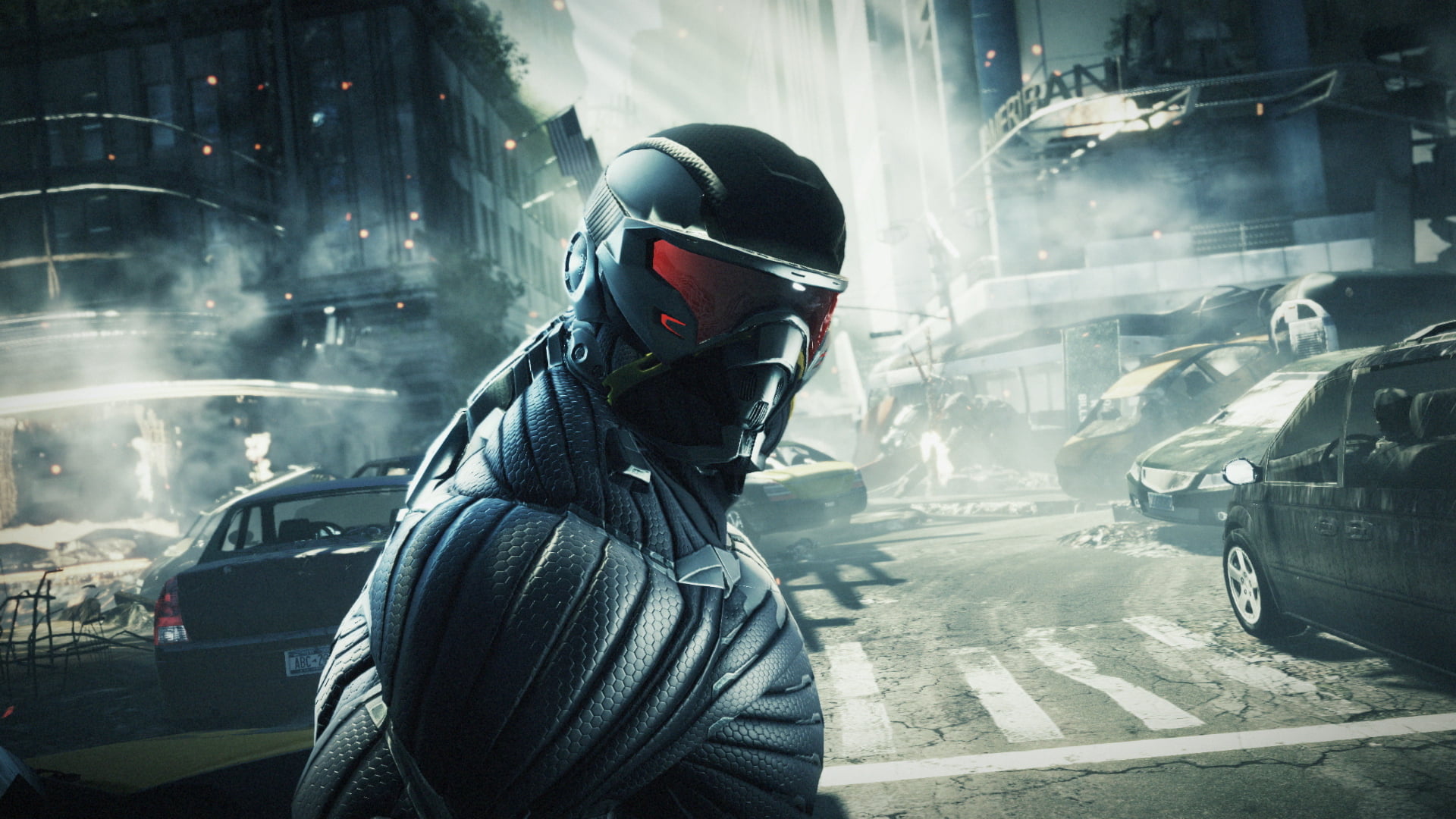 transportation, men, street, protection, police Force, Crysis 2, communication, sign, helmet, safety, war, clothing, one Person, car, danger, driving, portrait, HD Wallpaper