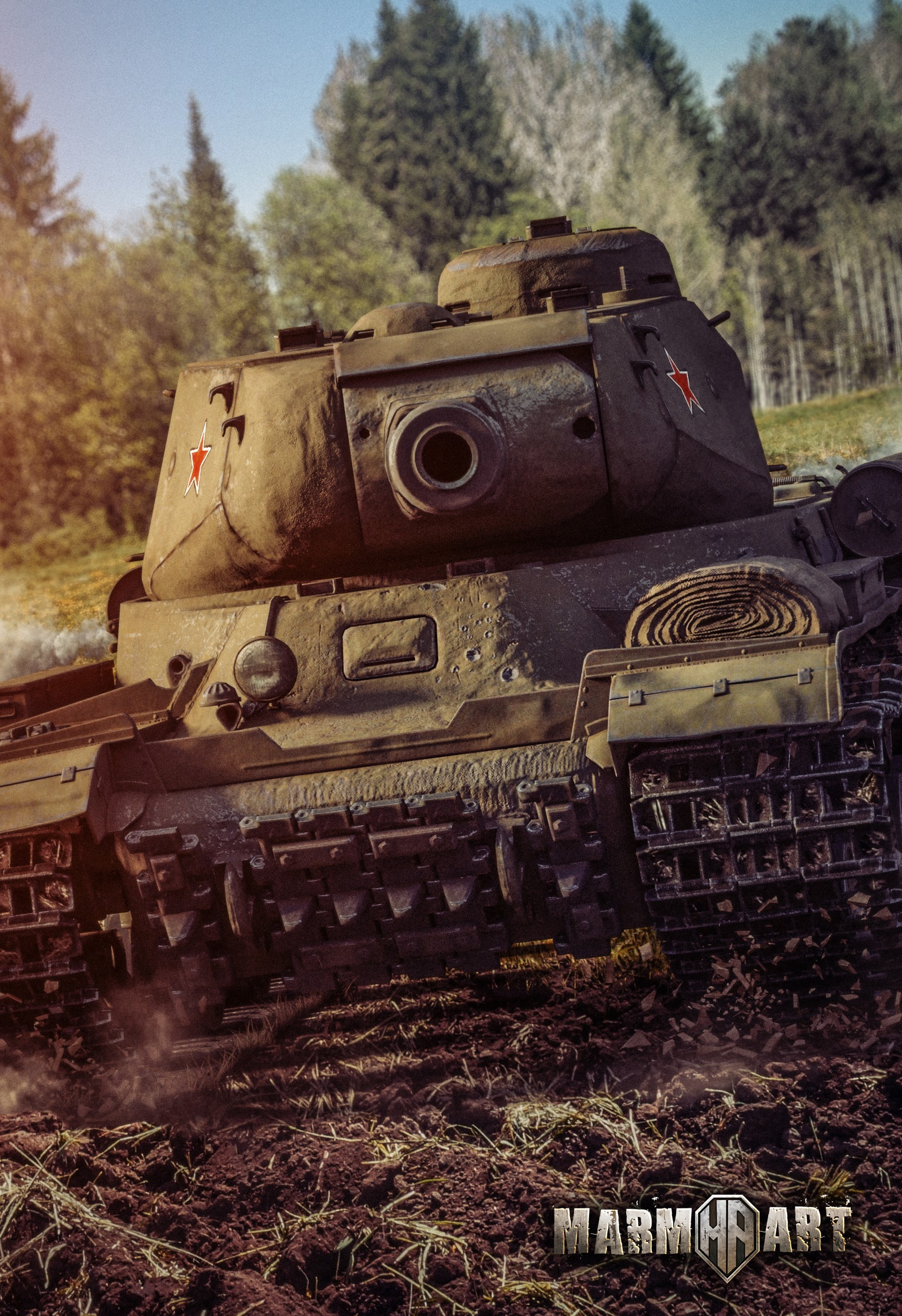 World of Tanks, tank, plant, antique, transportation, nature, tree, wargaming, outdoors, no people, the past, cover, military, video games, 2K, marm, game, Phone HD Wallpaper