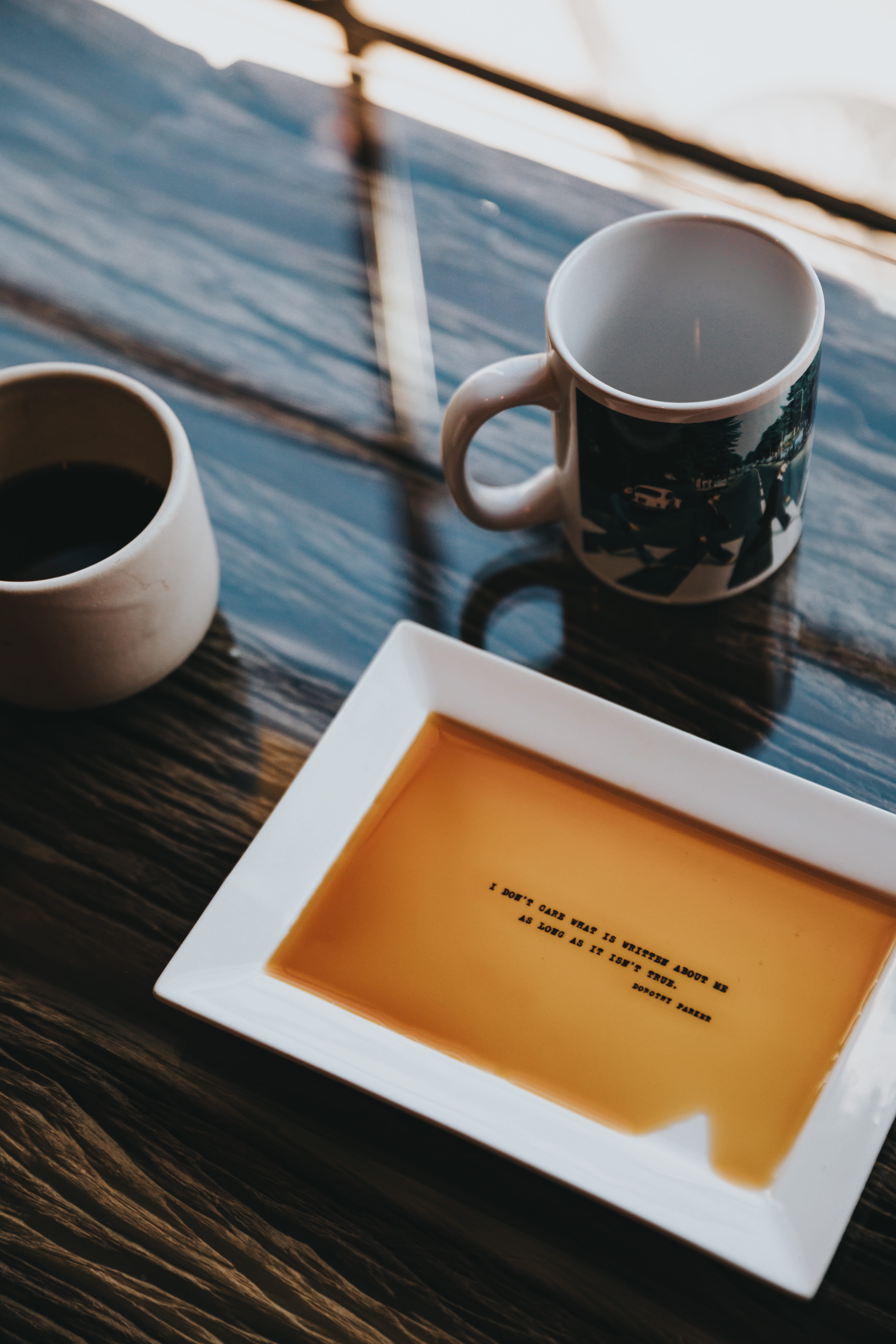 message, rectangular, communication, refreshment, ceramic, hot drink, freshness, beside, wood, no people, tea - hot drink, black, writing, close-up, tea cup, Phone HD Wallpaper