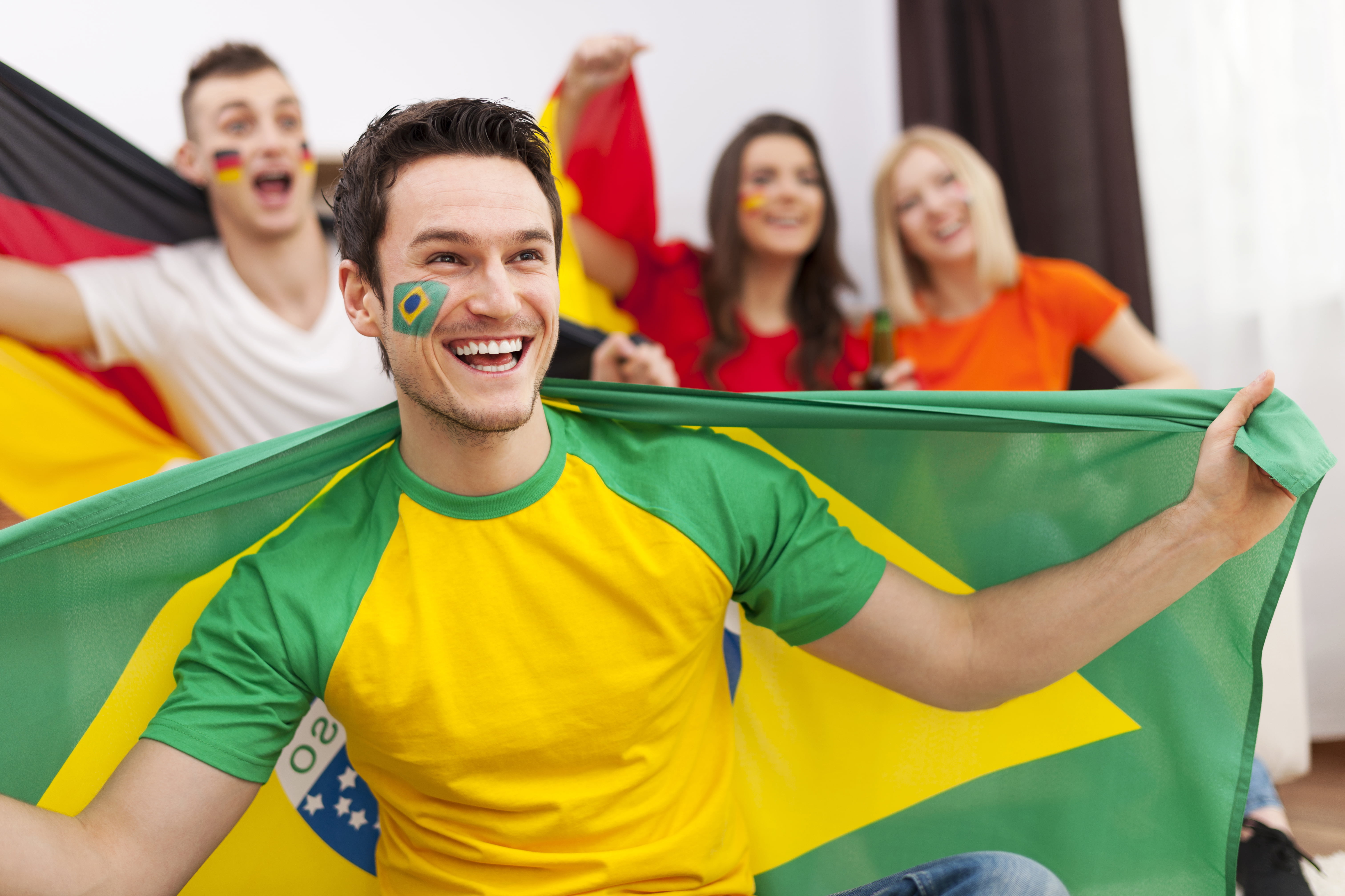 audience, spanish Flag, world cup, cheerful, hand Fan, arms Raised, brazilian, latin America, fifa, sports Event, competition, brazil, soccer Ball, south America, HD Wallpaper